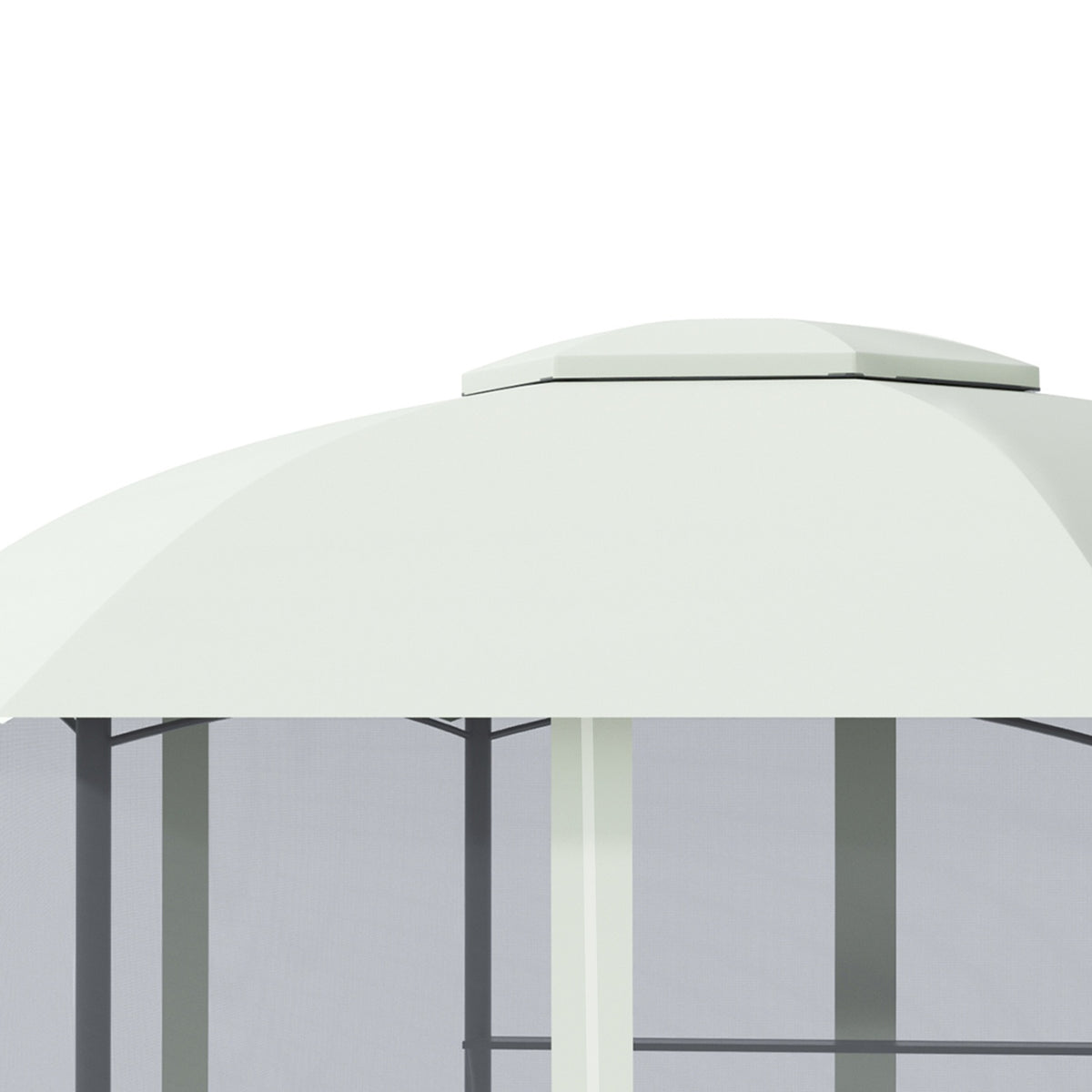 Garden Pavilion 4X5M Weatherproof Party Tent With Side Walls & Two-Tier Roof, Steel, Polyester