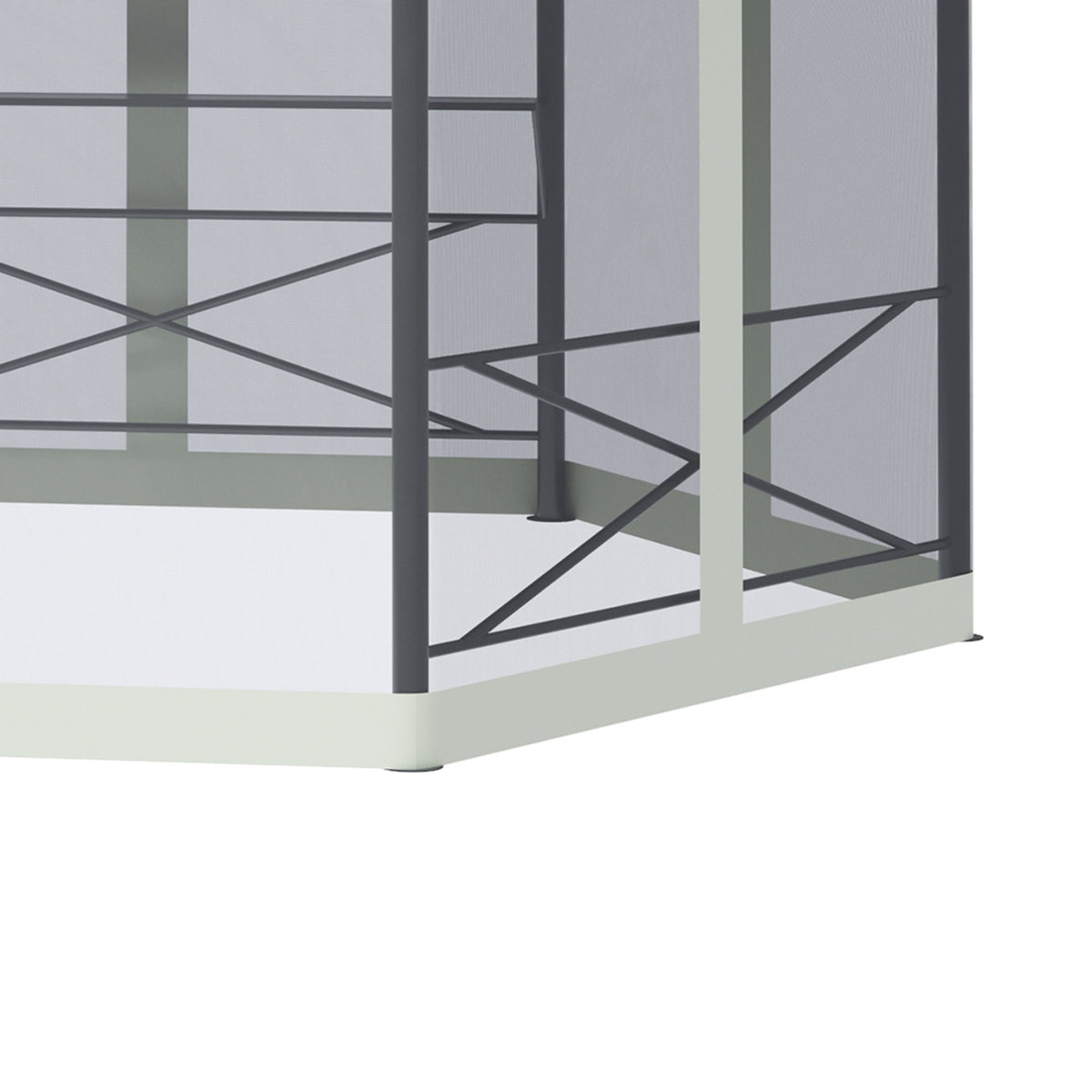 Garden Pavilion 4X5M Weatherproof Party Tent With Side Walls & Two-Tier Roof, Steel, Polyester