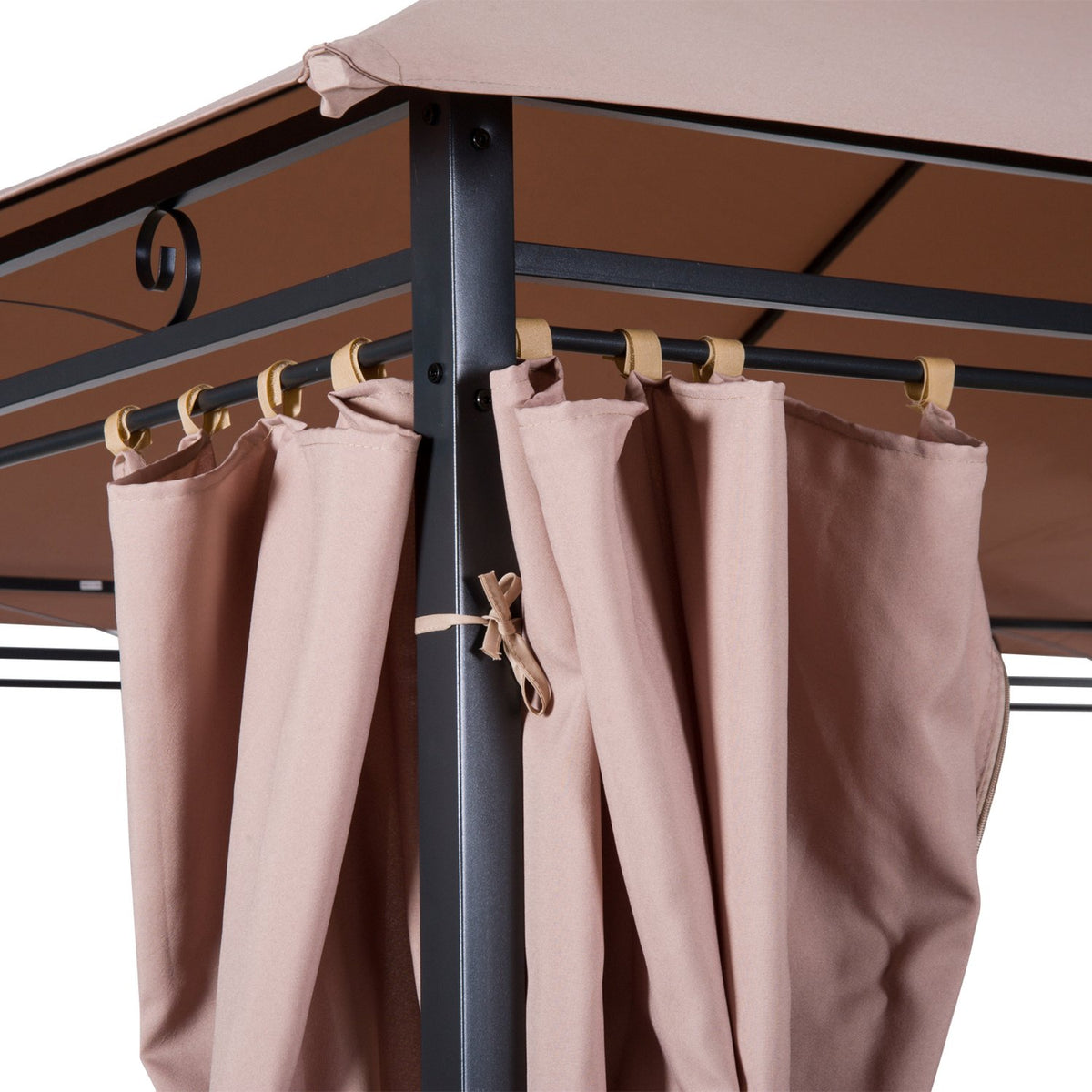 Garden Pavilion Party Tent Garden Tent Marquee Double Roof 3X4M Khaki