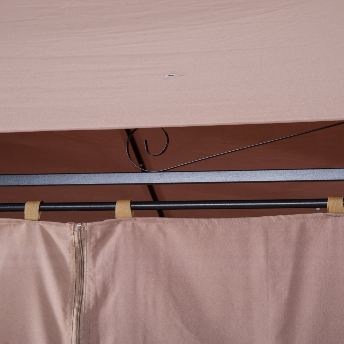 Garden Pavilion Party Tent Garden Tent Marquee Double Roof 3X4M Khaki