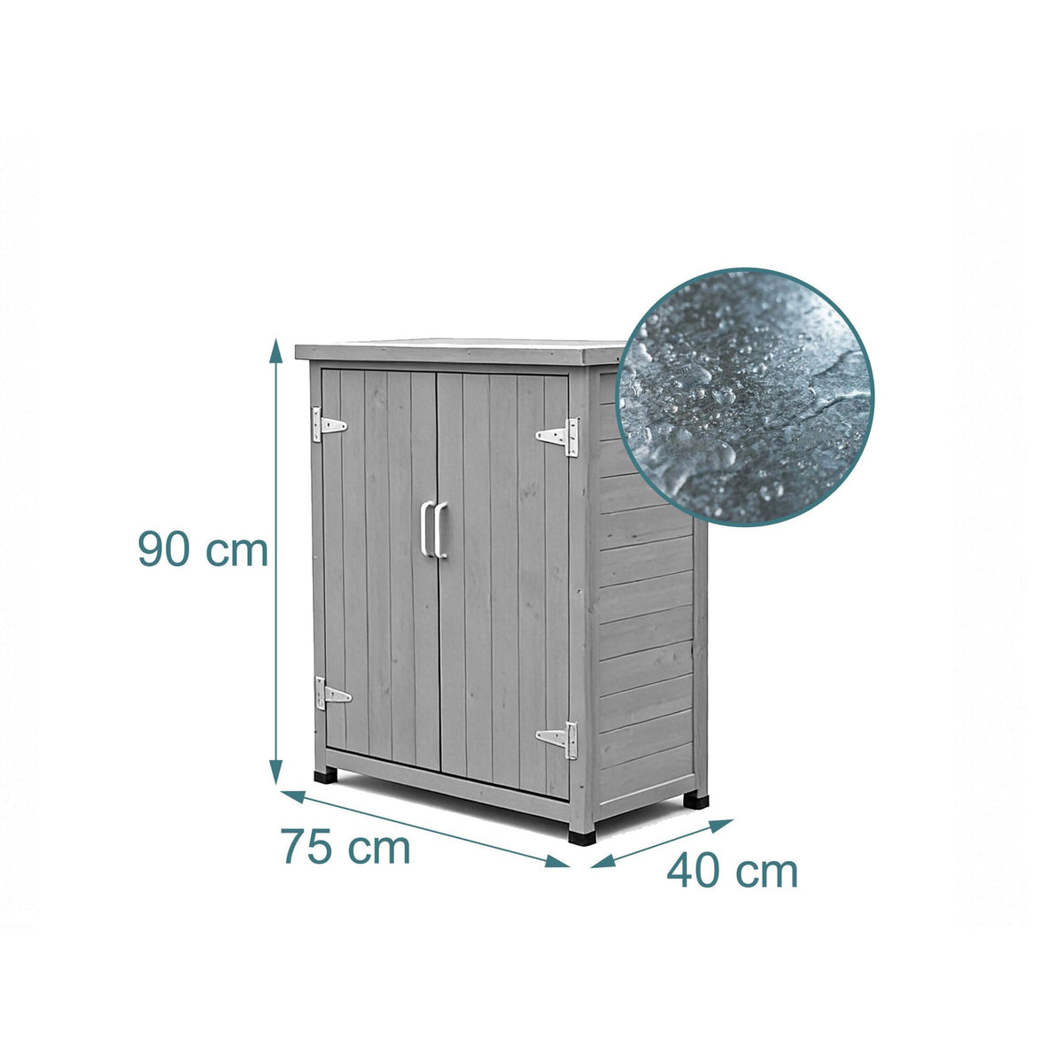 Garden Potting Table with Cabinet and Galvanized Top