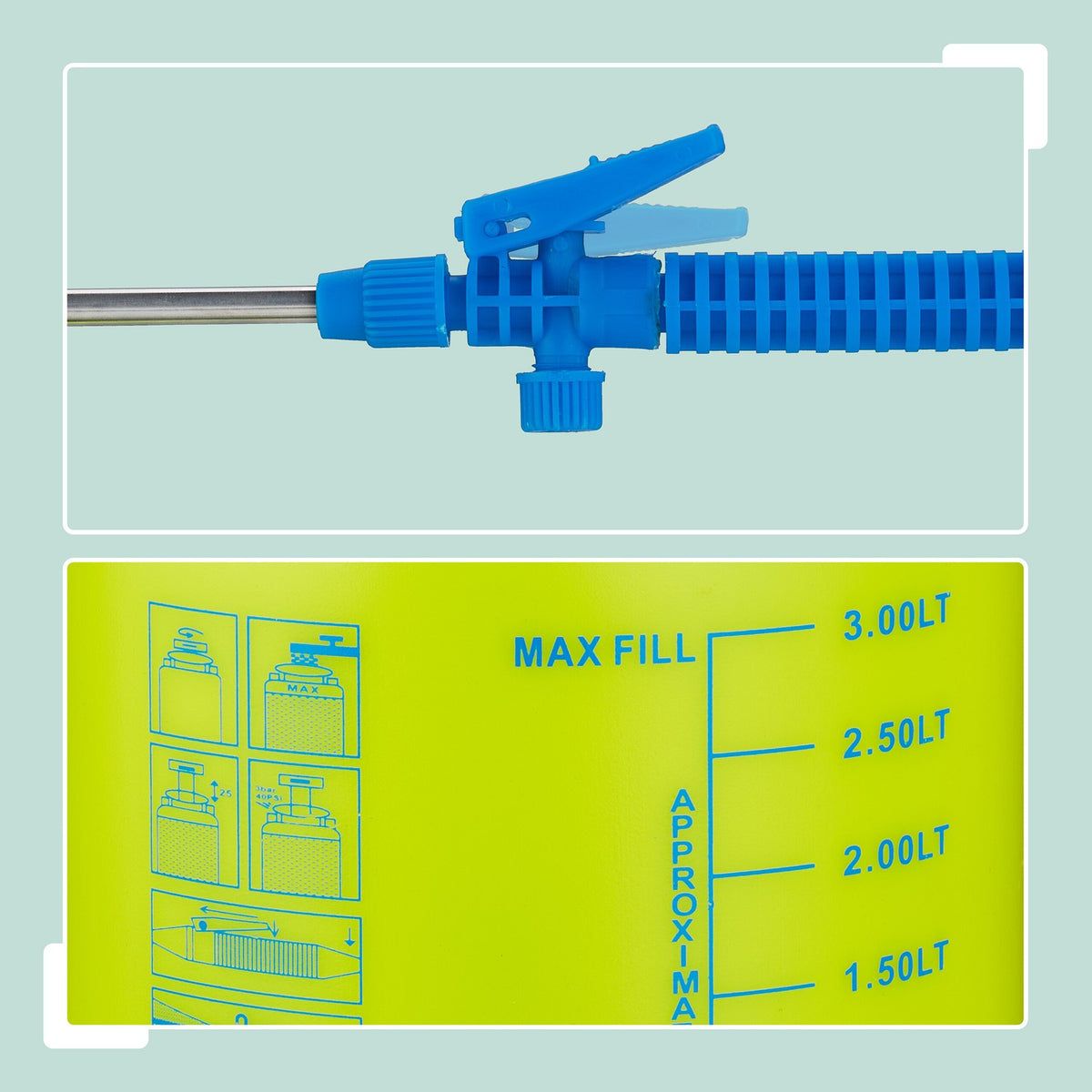 Garden Pressure Sprayer with Adjustable Lance