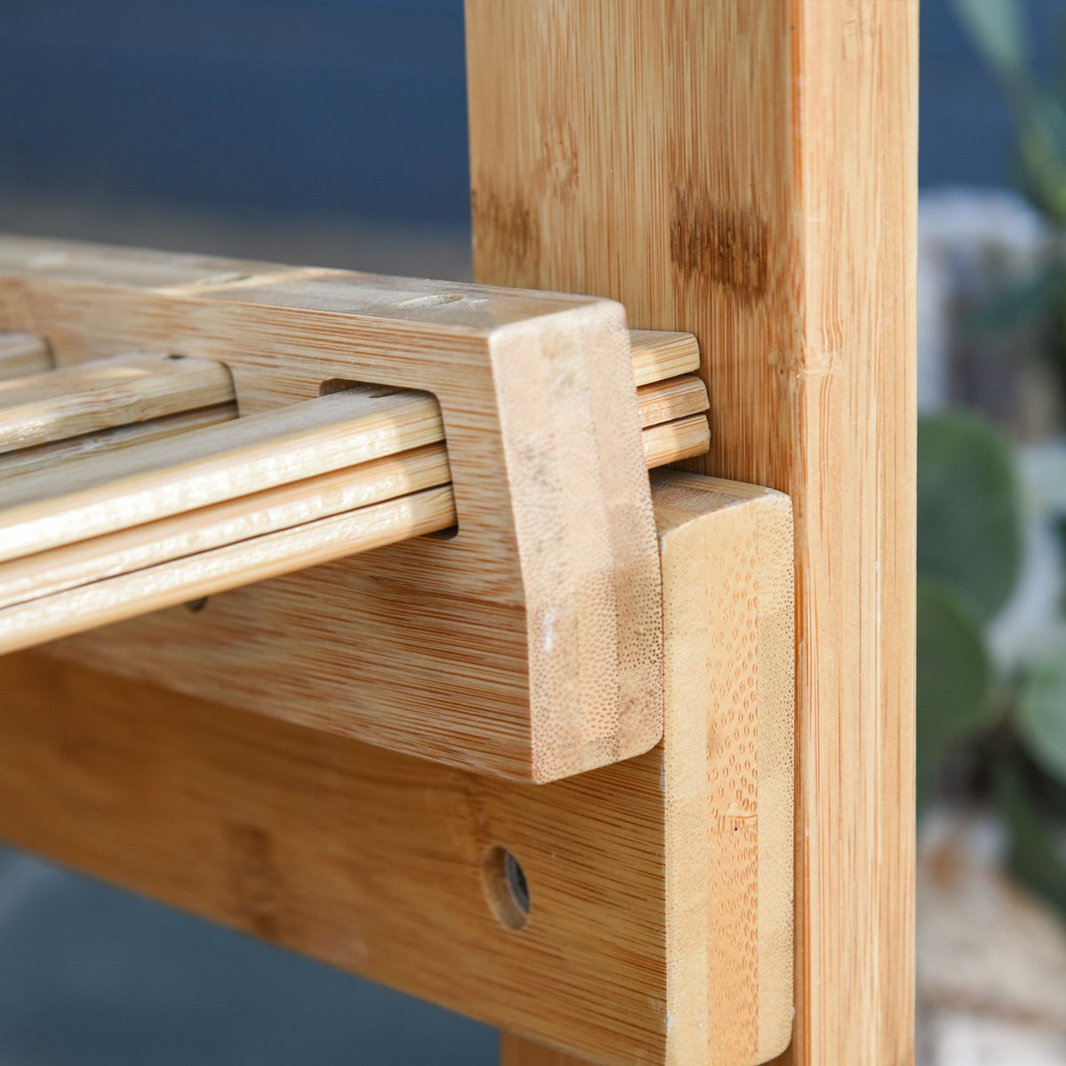 Garden Rocking Chair Relax Chair Garden Chair Rocking Chair Bamboo Plywood Natural 70 X 100 X 95.5 Cm