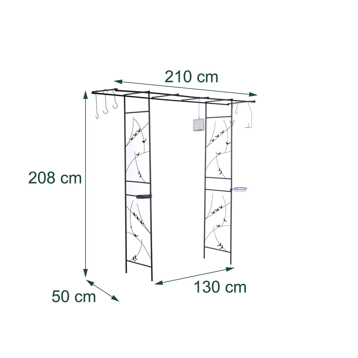 Garden Rose Arch Trellis – Birdbath and Feeder Stations