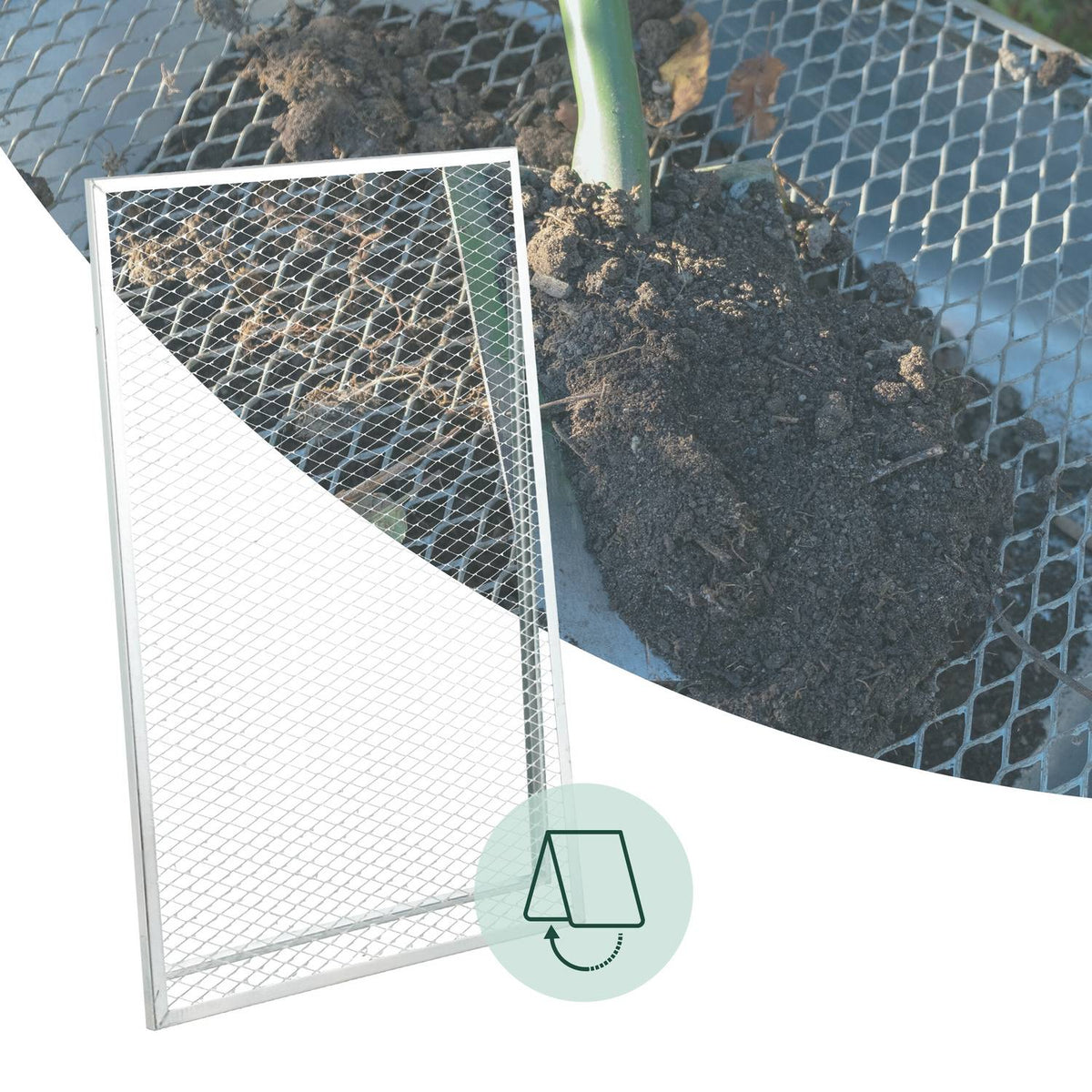 Garden Sieve 100x60 cm, Galvanised Steel