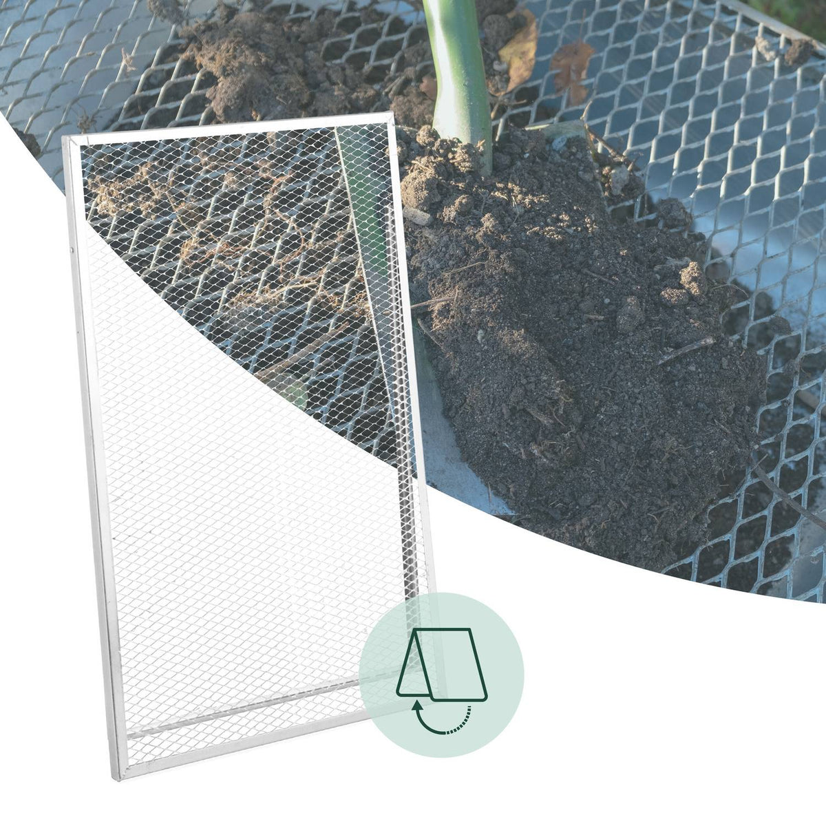 Garden Sieve 100x60 cm, Galvanised Steel