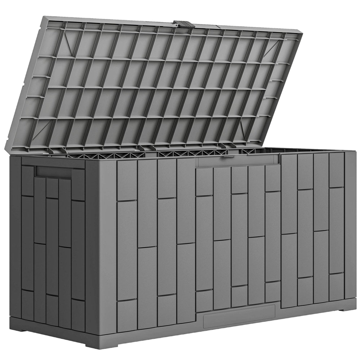 Garden Storage Box, 227L, Waterproof, Lockable, Gray