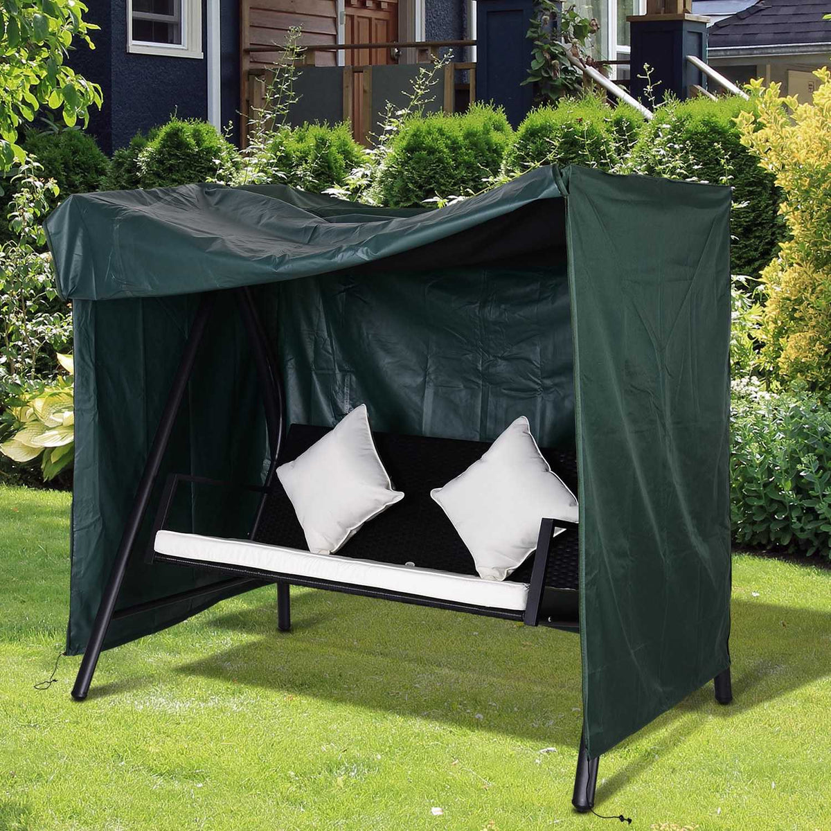 Garden Swing Cover, Garden Swing Cover, Cover, Waterproof, Sun Protection, Oxford, Green, 177 X 114 X 152 Cm