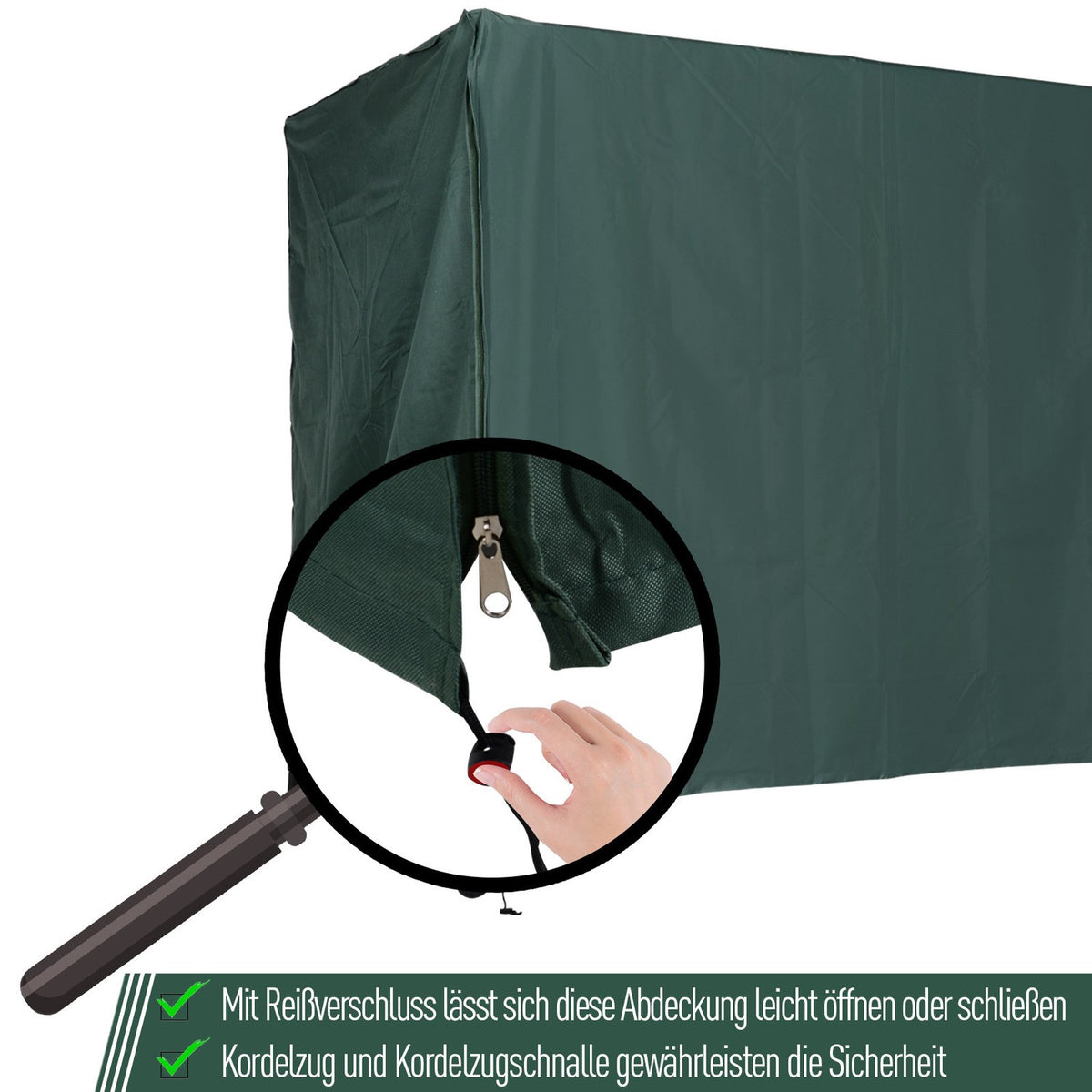 Garden Swing Cover, Garden Swing Cover, Cover, Waterproof, Sun Protection, Oxford, Green, 177 X 114 X 152 Cm