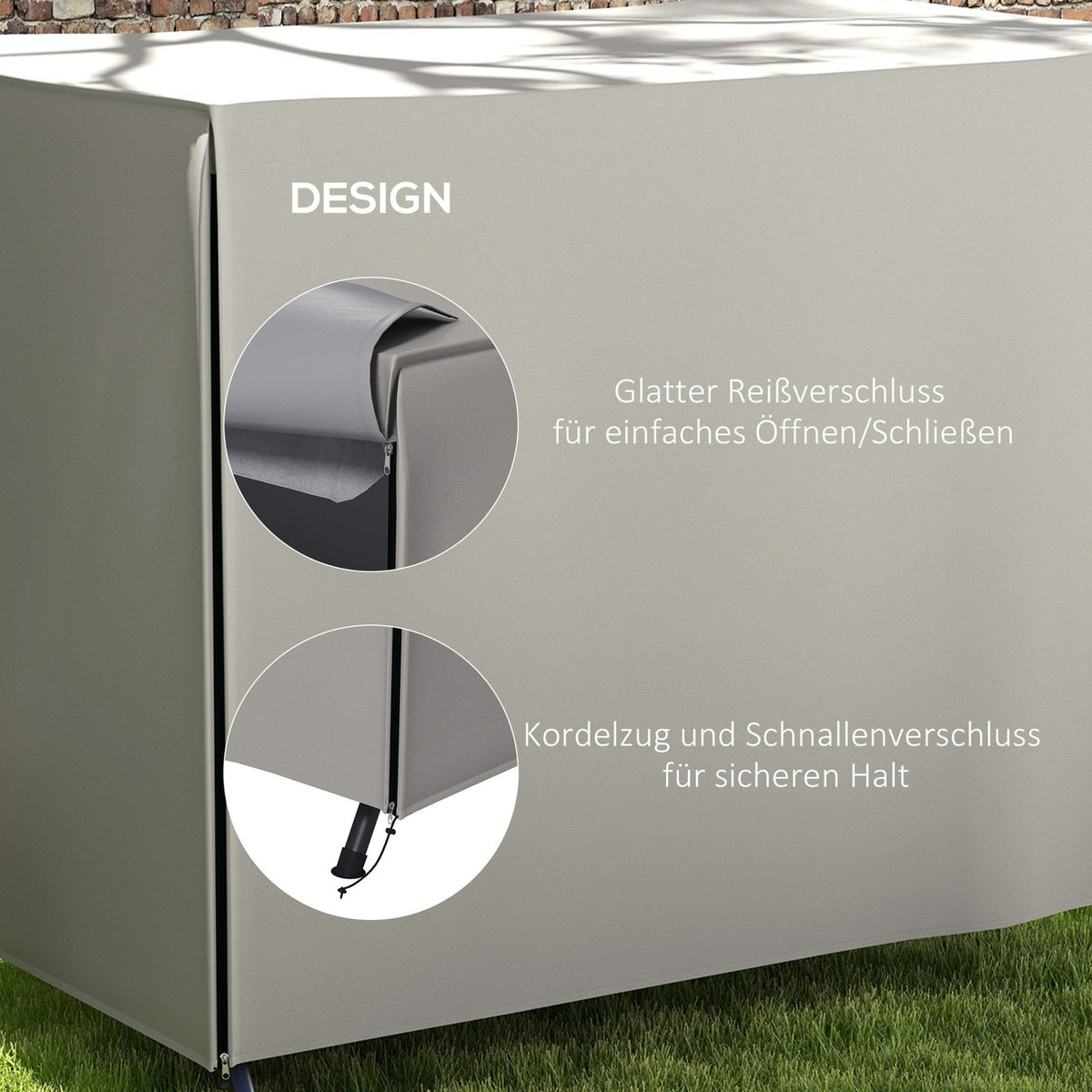 Garden Swing Cover, Garden Swing Cover, Cover, Waterproof, Sun Protection, Oxford, Grey, 205 X 124 X 164 Cm