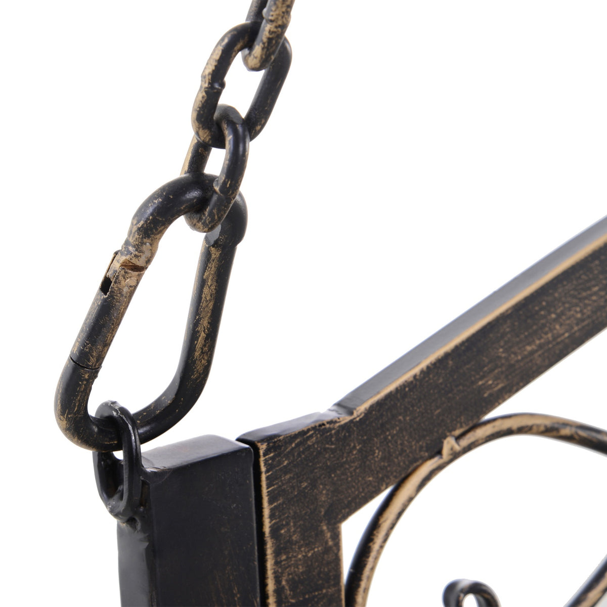 Garden Swing For 2 People, Hollywood Swing, Swing Bench, Metal, Bronze, 167 X 123 X 175 Cm