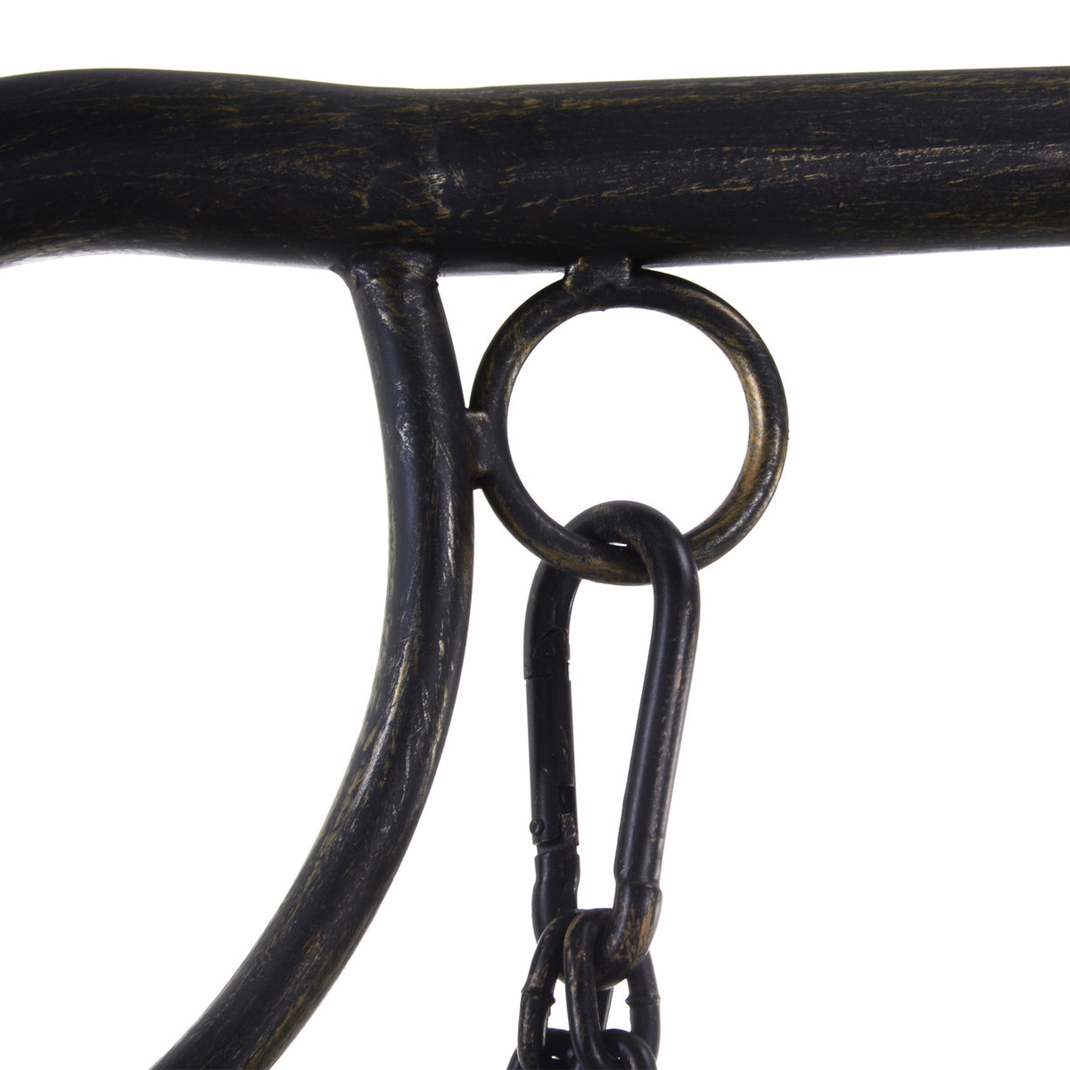 Garden Swing For 2 People, Hollywood Swing, Swing Bench, Metal, Bronze, 167 X 123 X 175 Cm