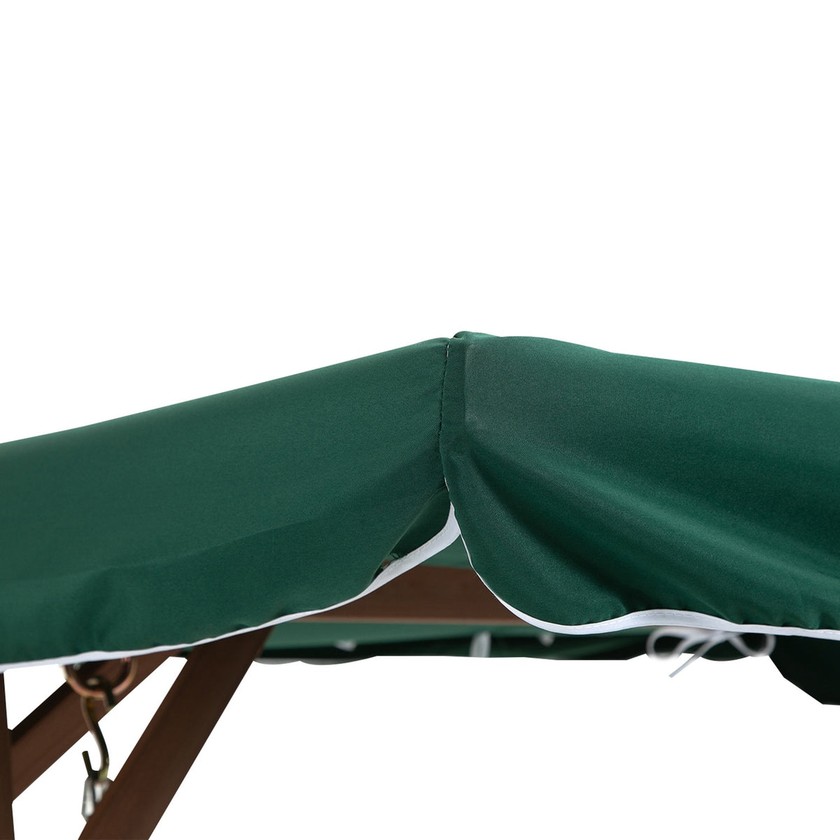Garden Swing For 2 People, Hollywood Swing, Swing Bench With Roof, Solid Wood, Green, 160 X 120 X 165 Cm