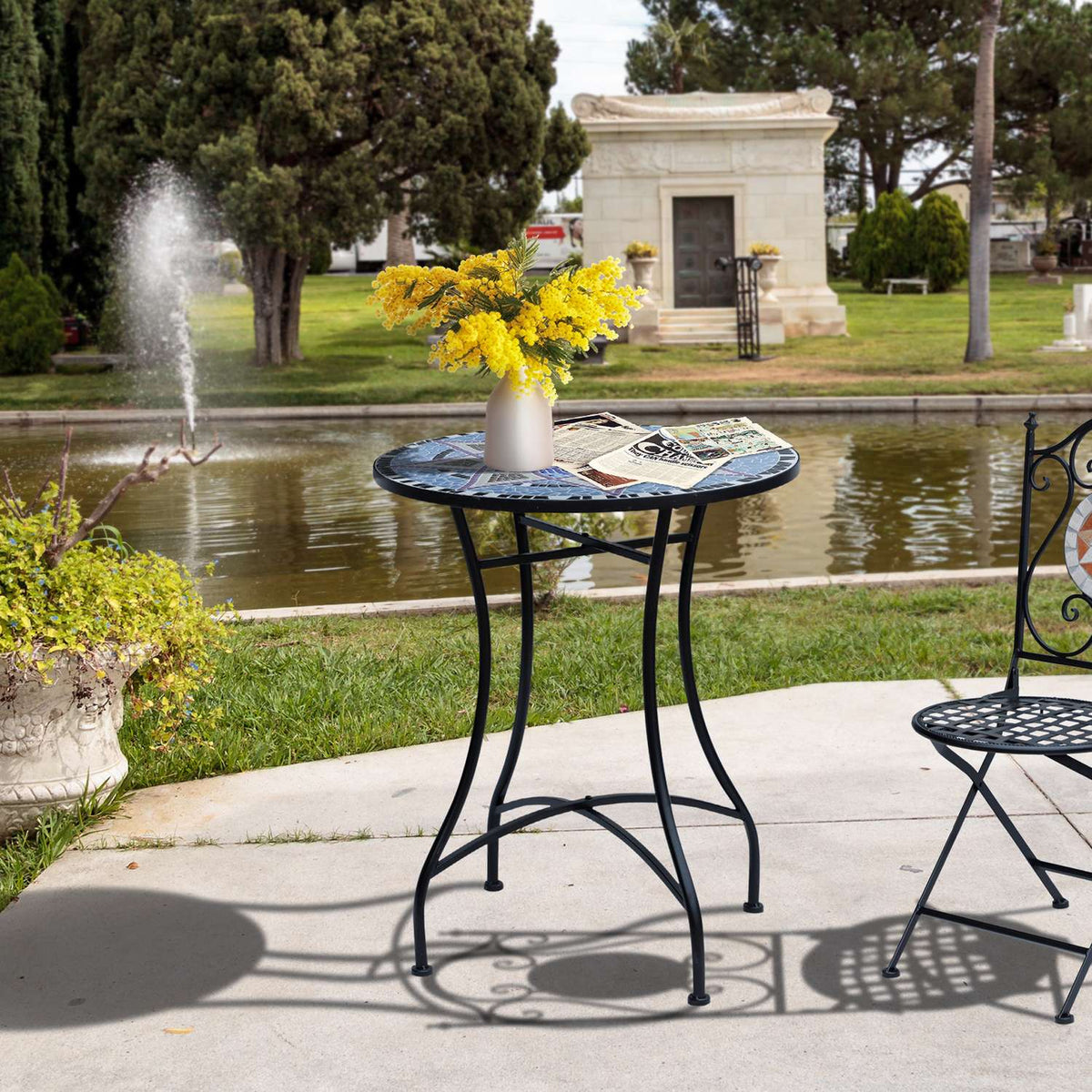 Garden Table Balcony Table Round Ø60 X H71 Cm