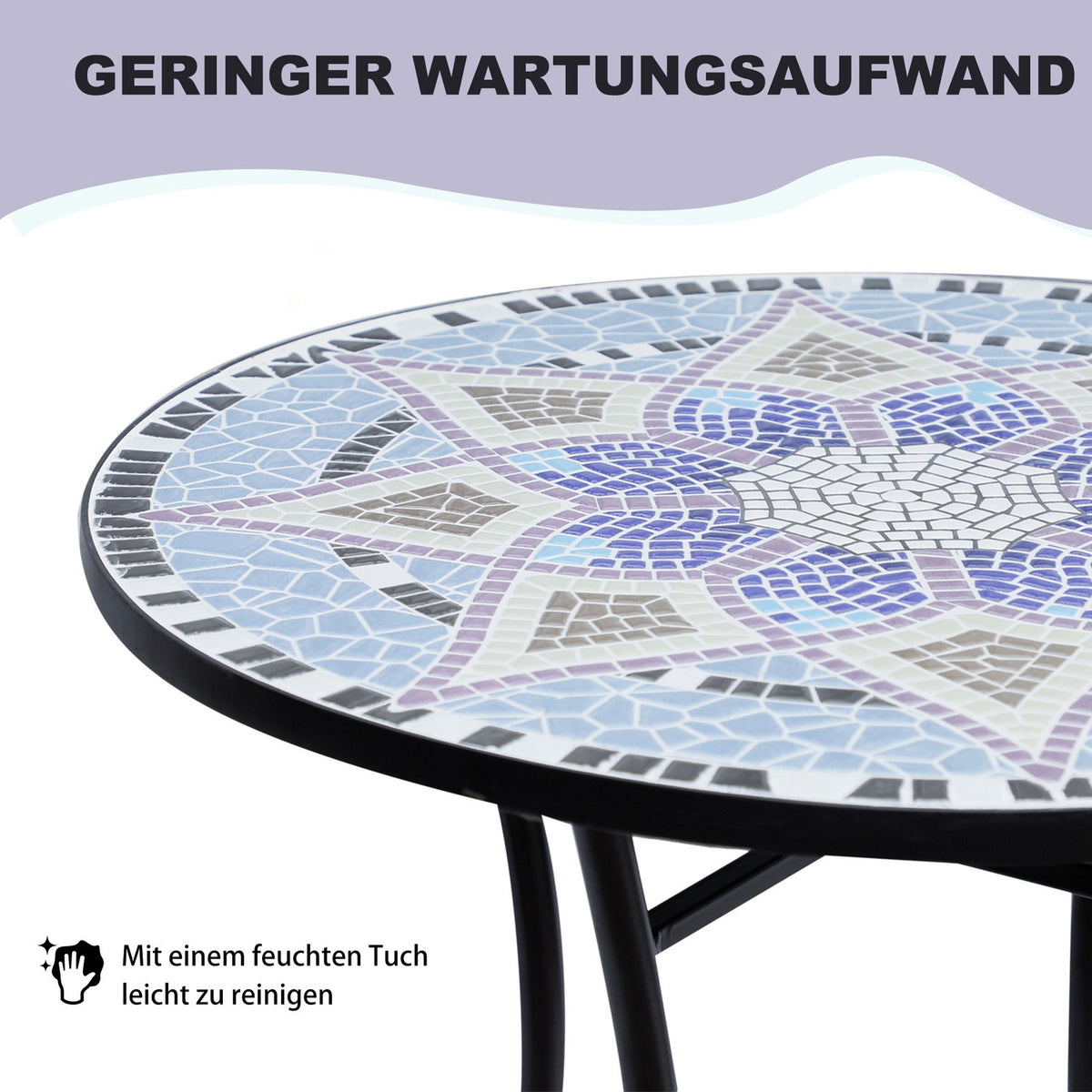 Garden Table Balcony Table Round Ø60 X H71 Cm