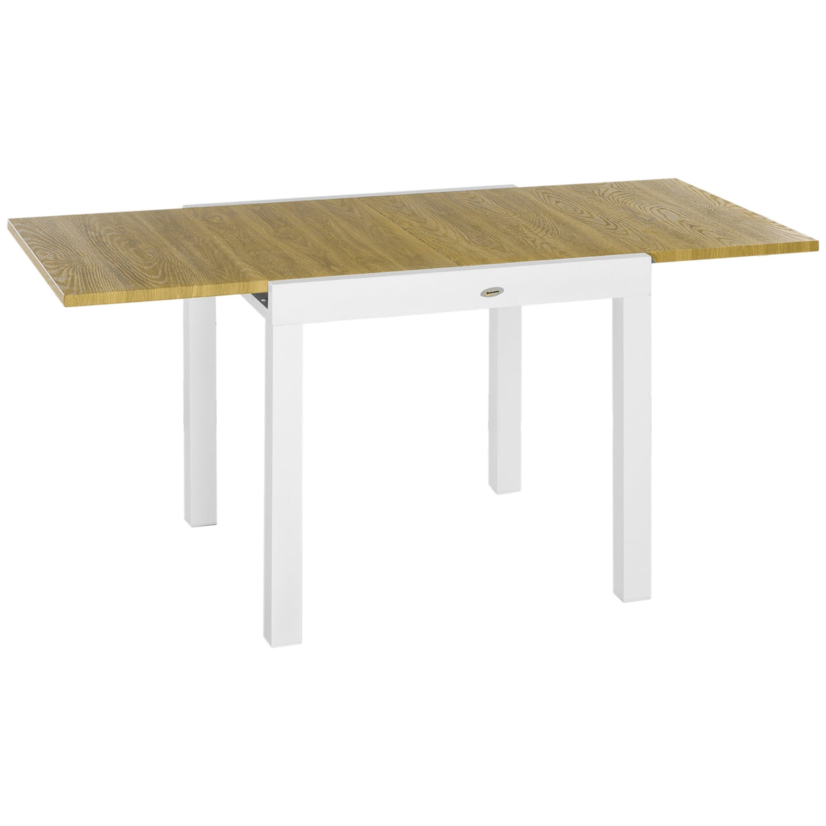 Garden Table, Extendable Dining Table For Garden, Patio Table For 6 People, Balcony Table With Wood Look, White, 80/160 X 80 X 75 Cm