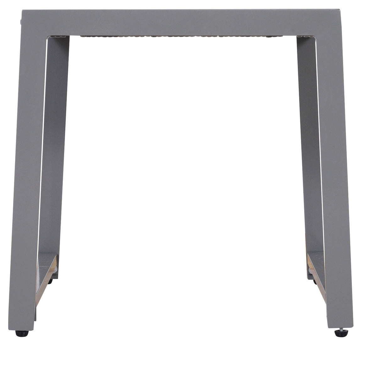 Garden Table Garden Side Table With Tempered Glass Polyrattan + Aluminum
