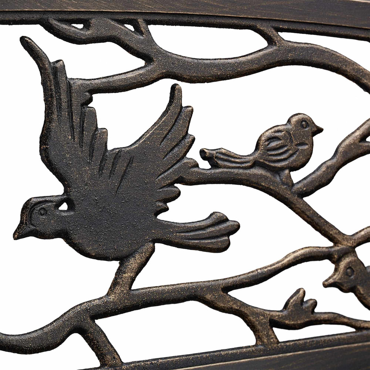 Garden bench in bird design