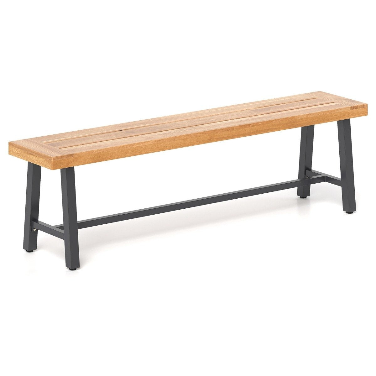Garden bench weatherproof 3-seater bench up to 360 kg Park bench made of acacia wood and metal 1 piece