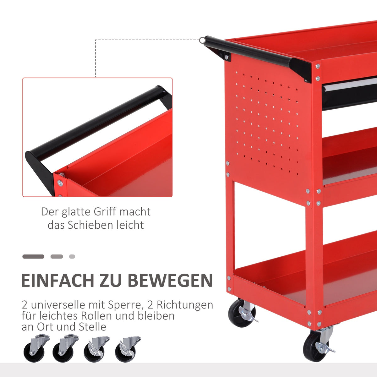 Garden bench with a load capacity of 60 kg, red, weatherproof and stable, ideal for the garden and terrace