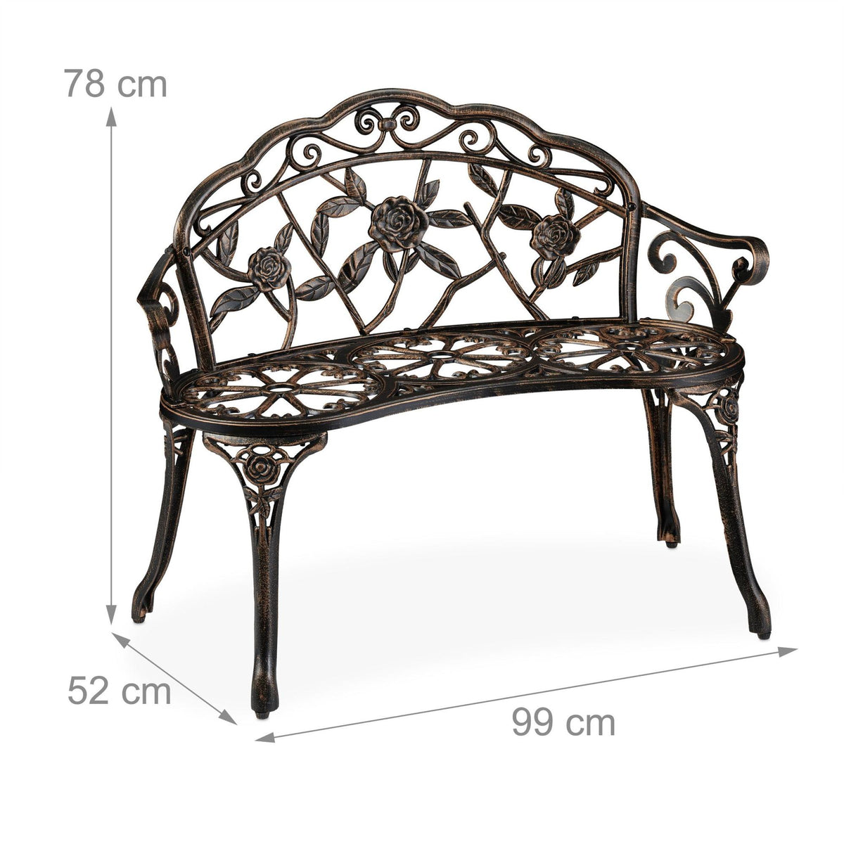 Garden bench with roses