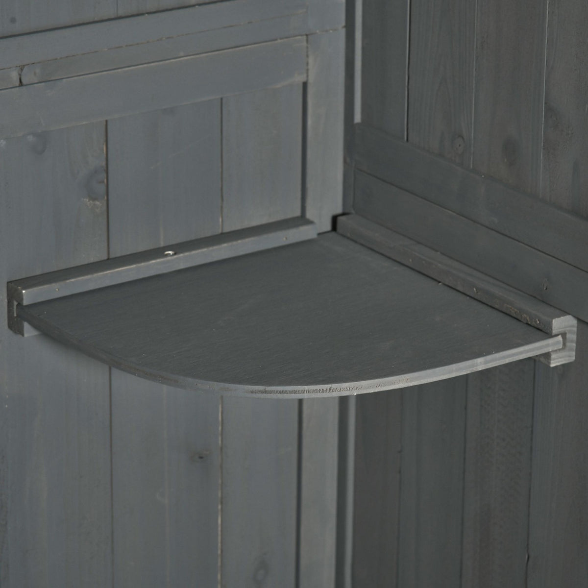 Garden cupboard, garden shed, tool shed, tool shed with shelves, asphalt roof, window, wood, grey+green, 77 x 54.2 x 179 cm