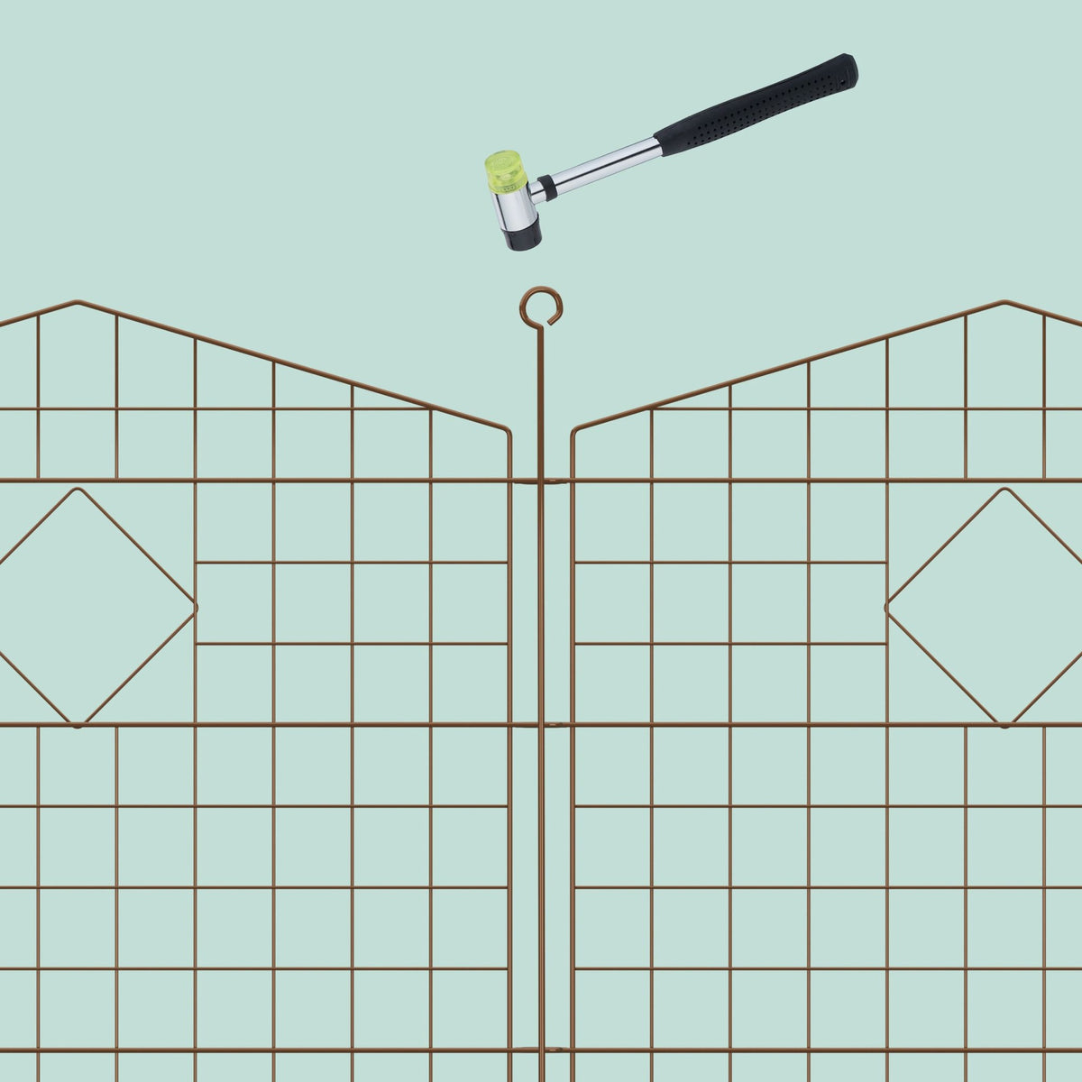 Garden fence with arches, 5 parts