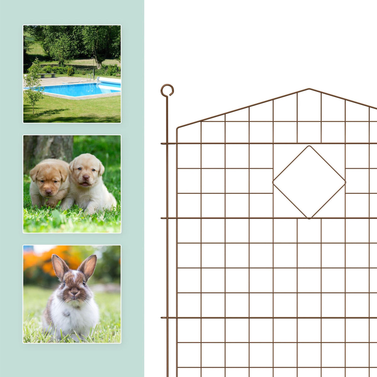 Garden fence with arches, 5 parts