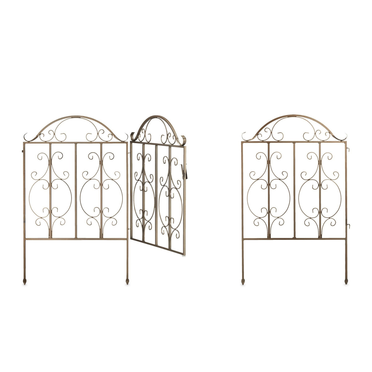 Garden gate in bronze, 3 parts