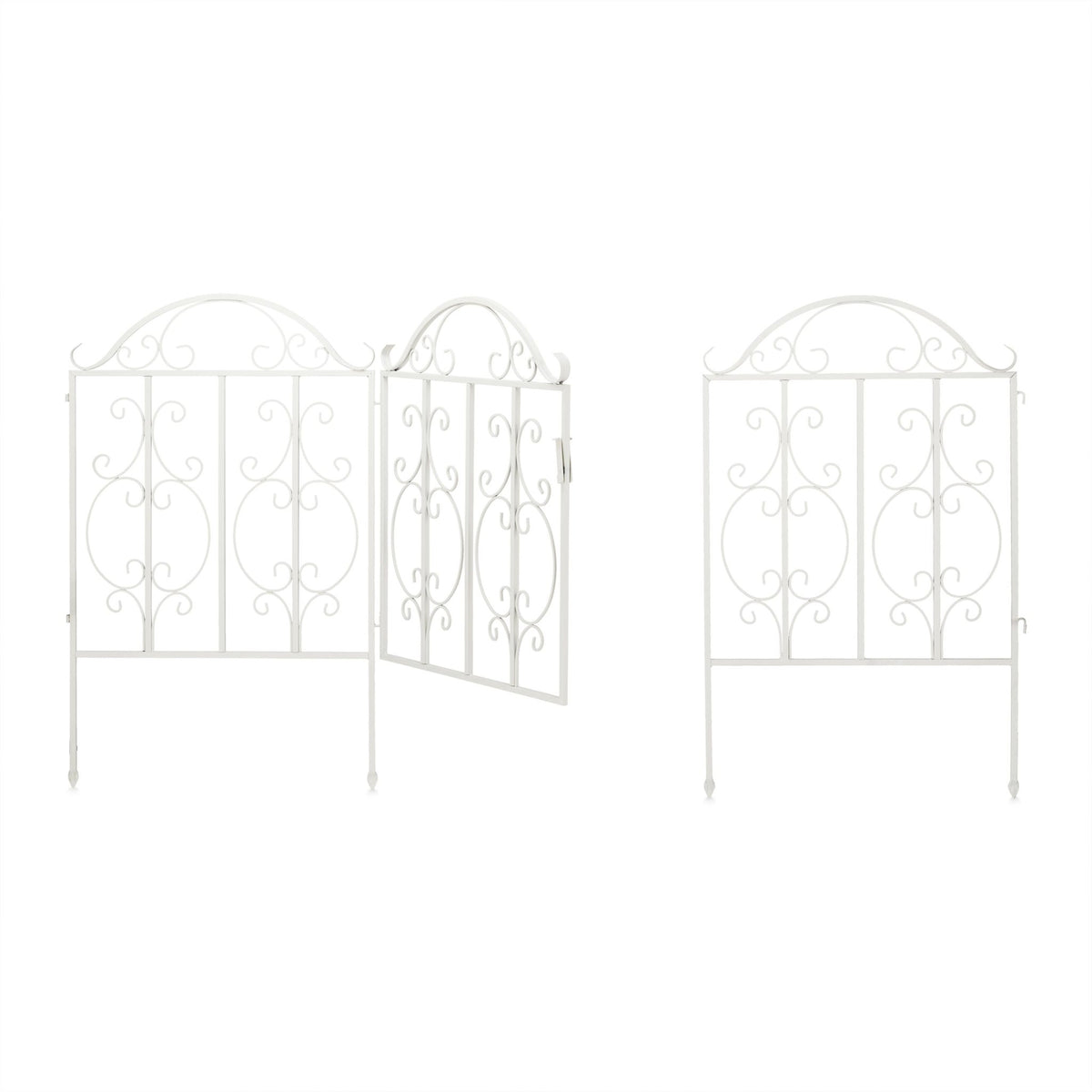 Garden gate in white, 3 parts