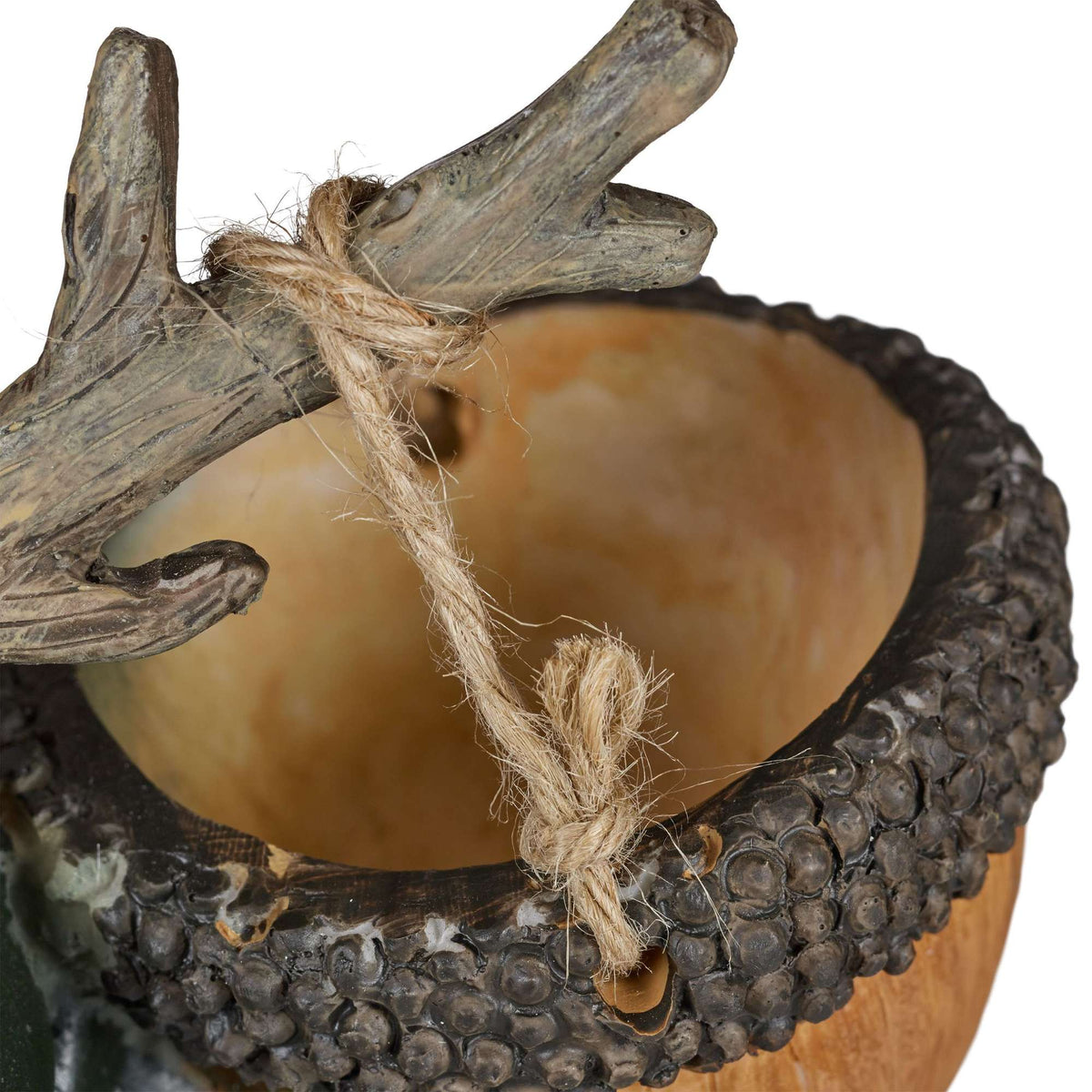 Garden gnome with acorn basket
