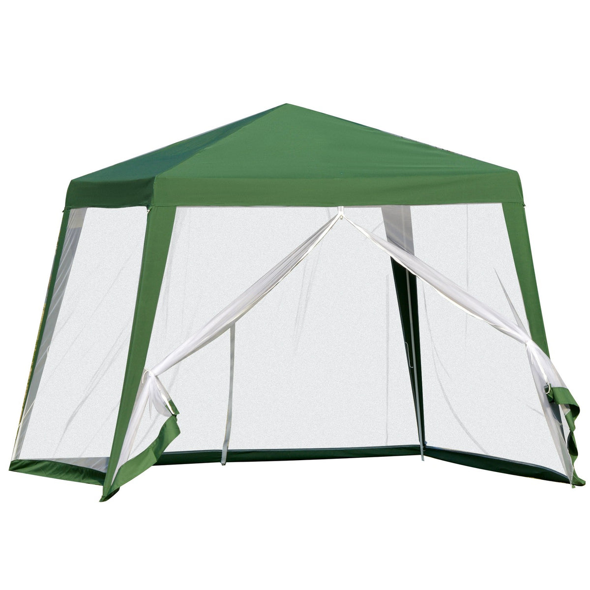 Garden pavilion pavilion marquee party tent weatherproof tent with mosquito net metal + polyester green 3 x 3 m