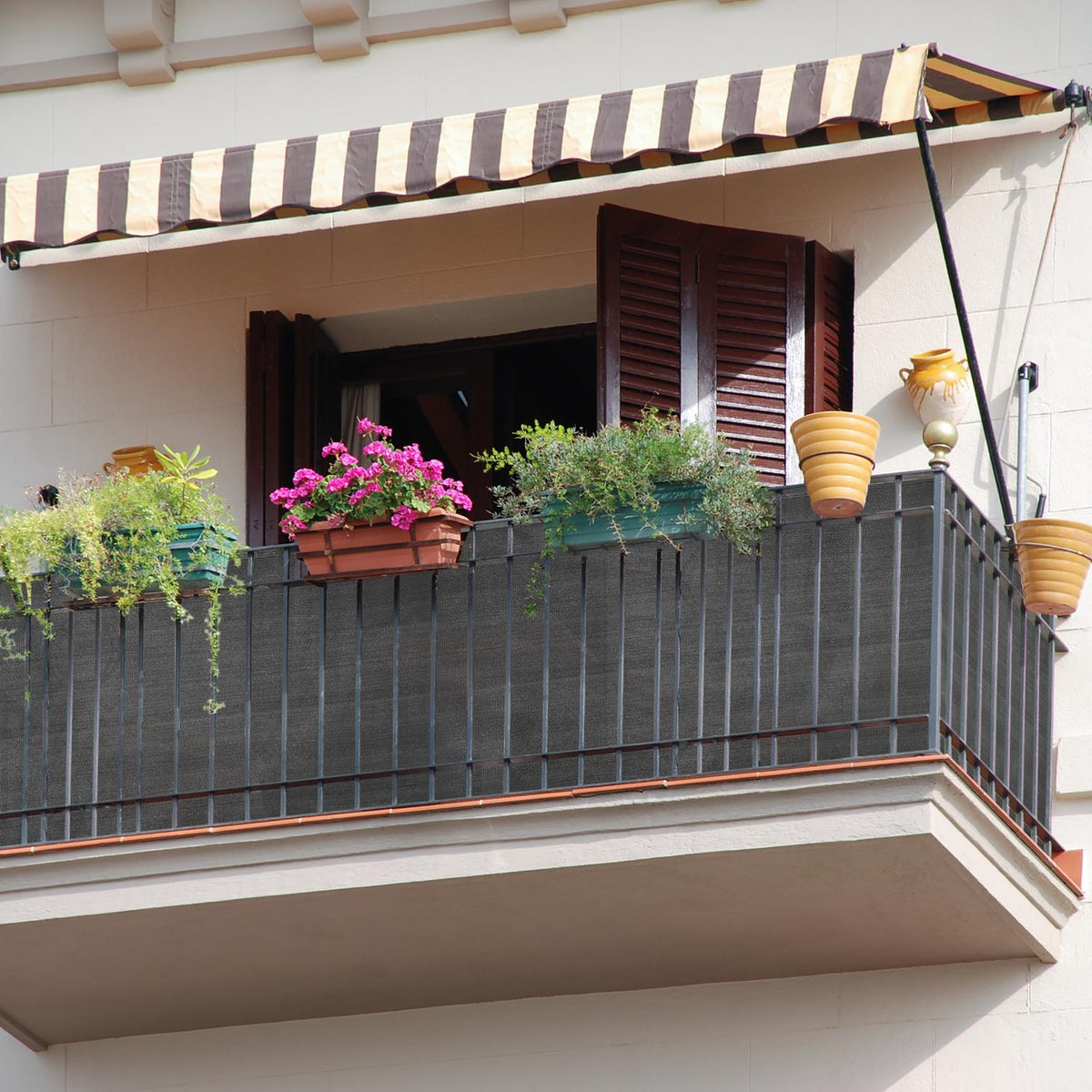 Garden screen in anthracite 1.2 m high
