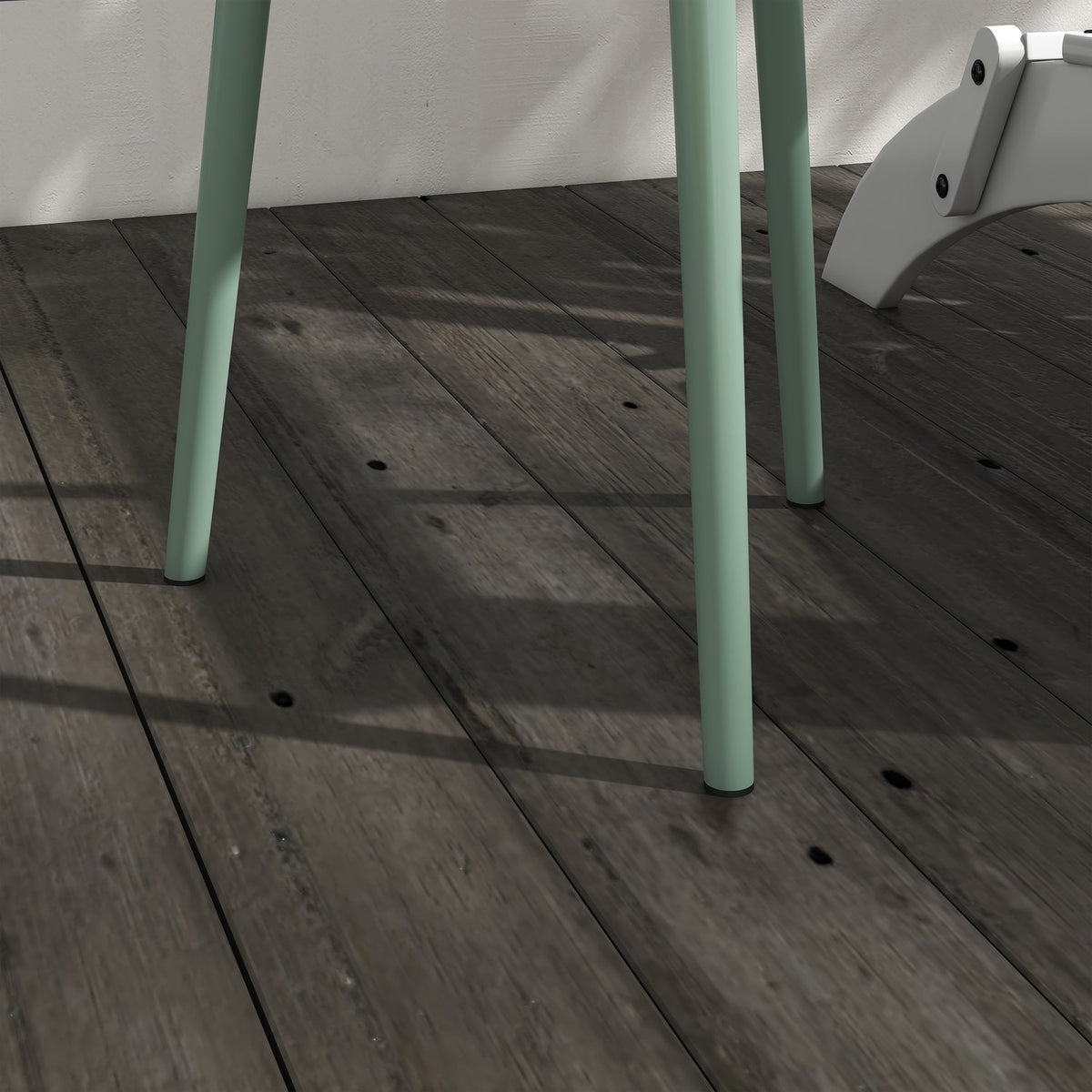 Garden side table, weatherproof garden table with raised edge, balcony table made of steel, round coffee table 20kg load capacity, Ø40x50H cm, sofa table for outdoor indoor balcony terrace green