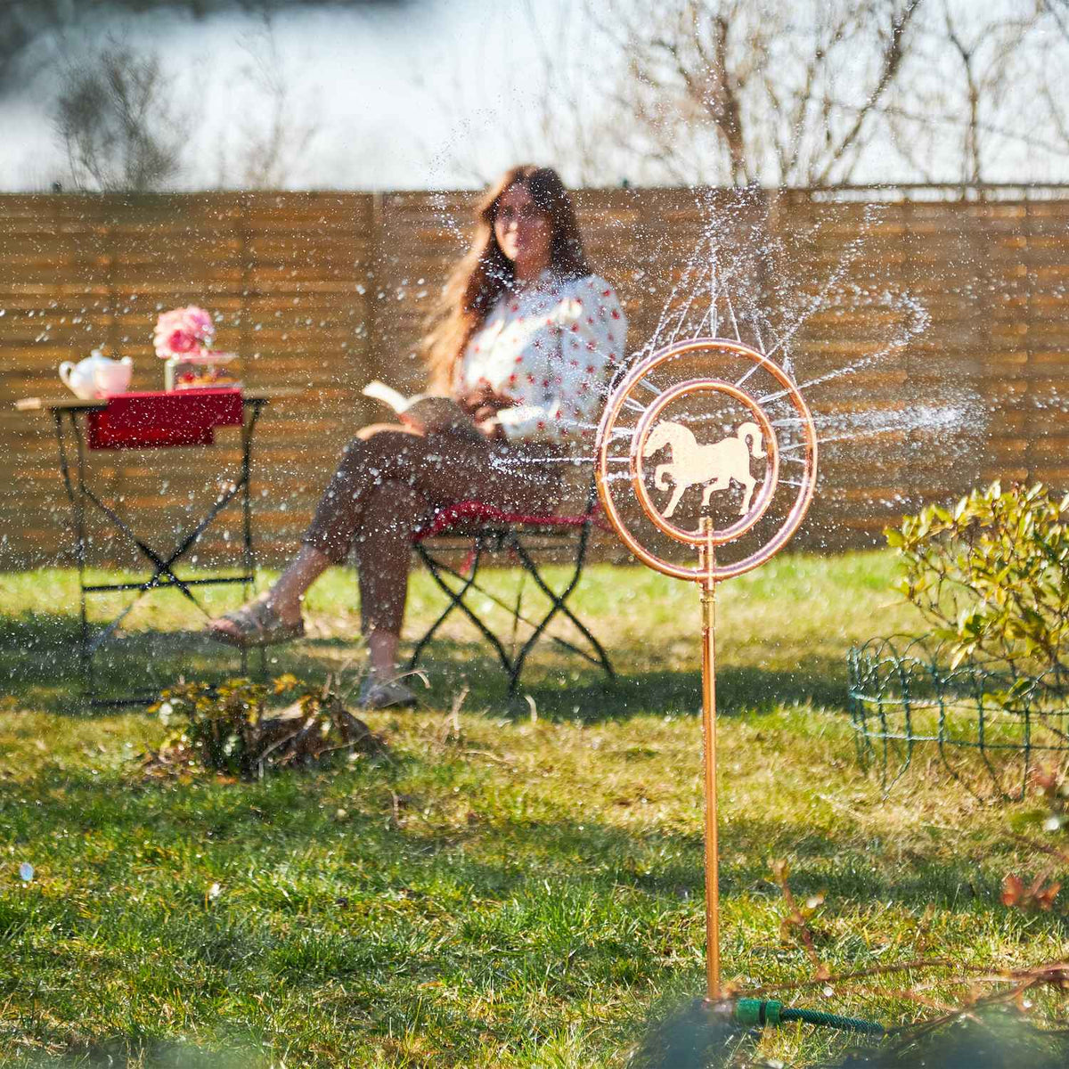 Garden sprinklers horse motif