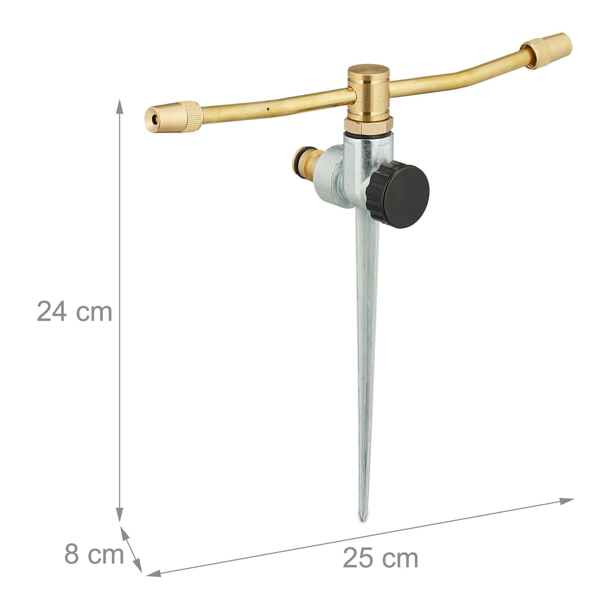 Garden sprinklers with ground anchors