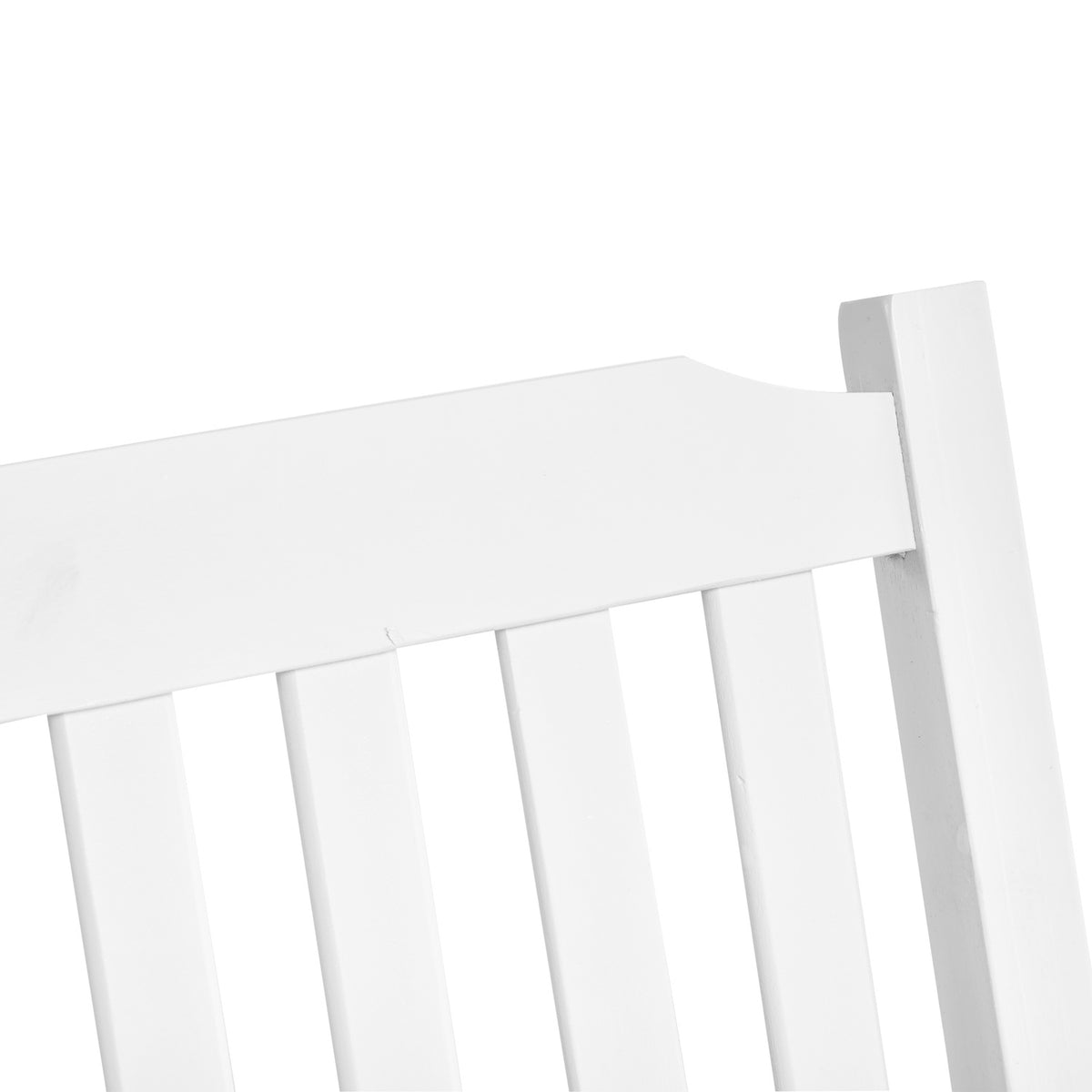 Garden swing swing bench hanging bench for 2, solid wood, ideal for patio & terrace, white, 117x69x60cm