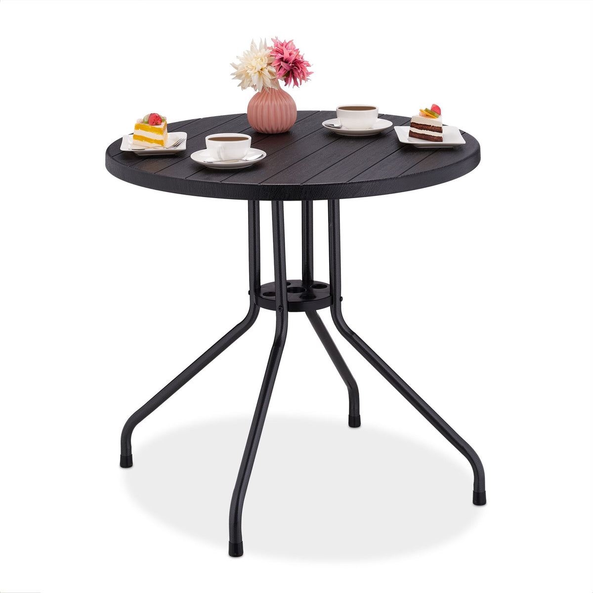 Garden table in black wood look
