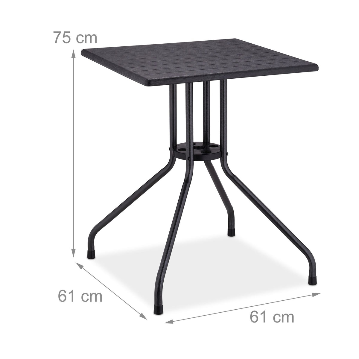 Garden table in black wood look