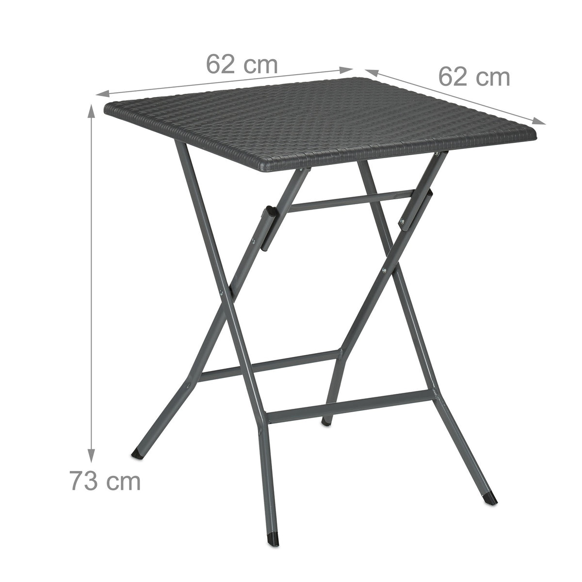 Garden table in gray rattan look