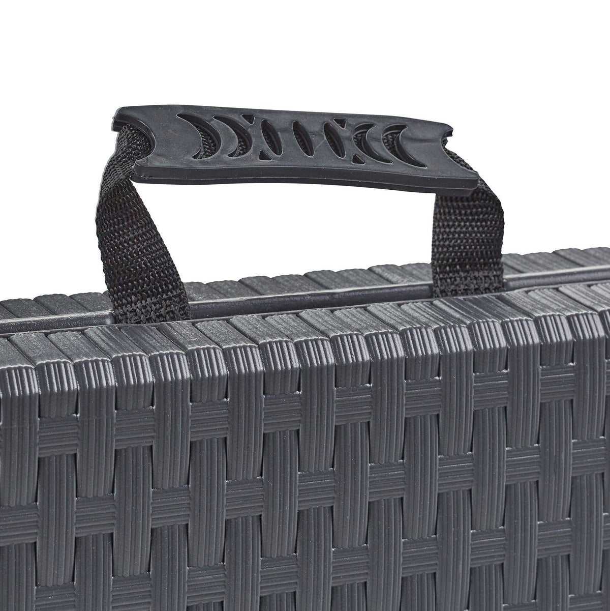 Garden table in gray rattan look