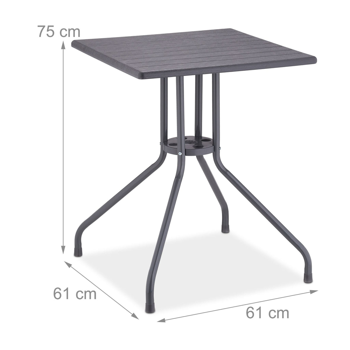 Garden table in gray wood look
