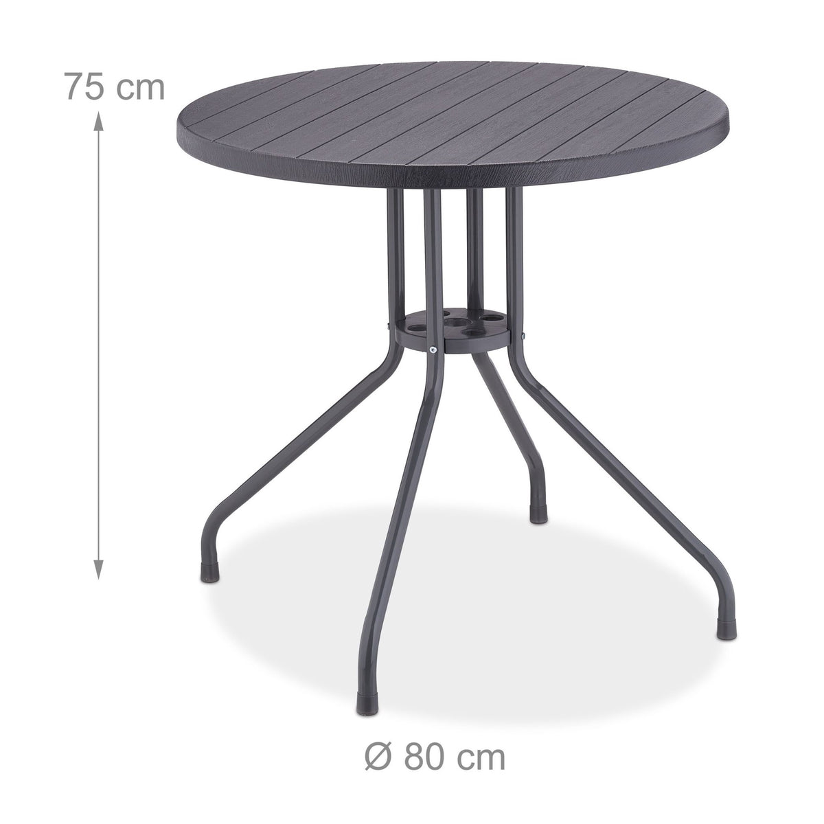 Garden table in grey wood look
