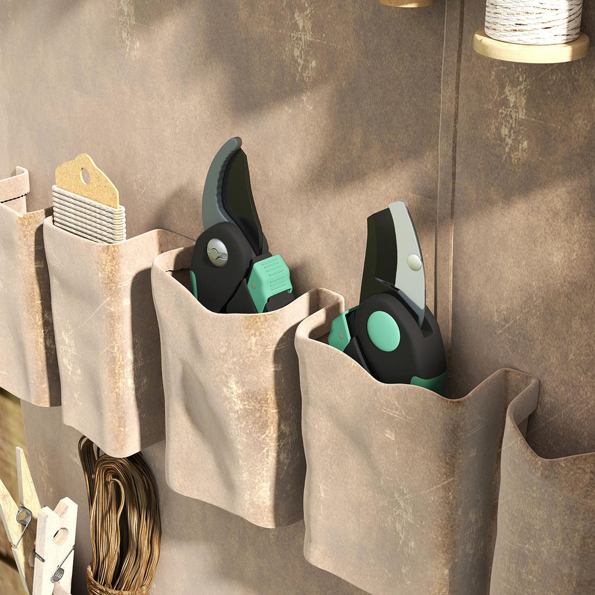 Garden tool set 2 pieces garden tools made of metal garden tools with garden shears green + black