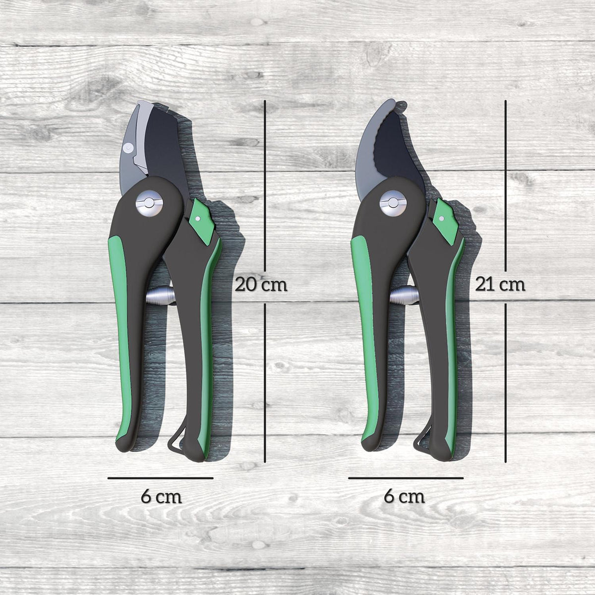Garden tool set 2 pieces garden tools made of metal garden tools with garden shears green + black