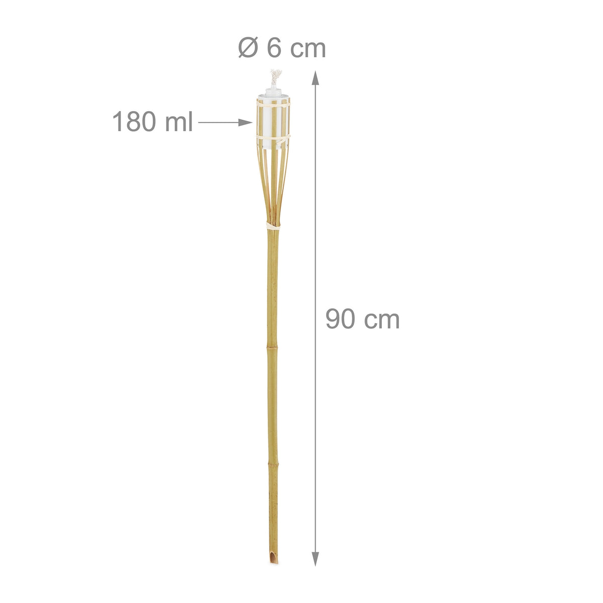 Garden torches bamboo 16-pack