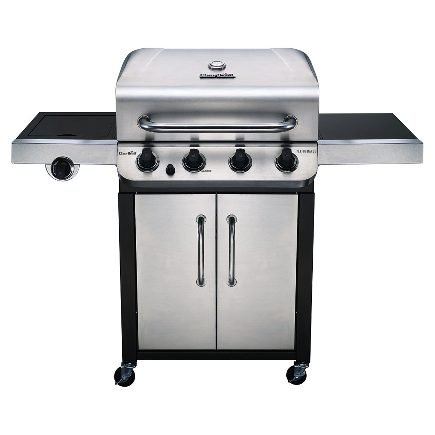Gas Grill, 4+1 Burners, Side Burner, Cast Iron Grates