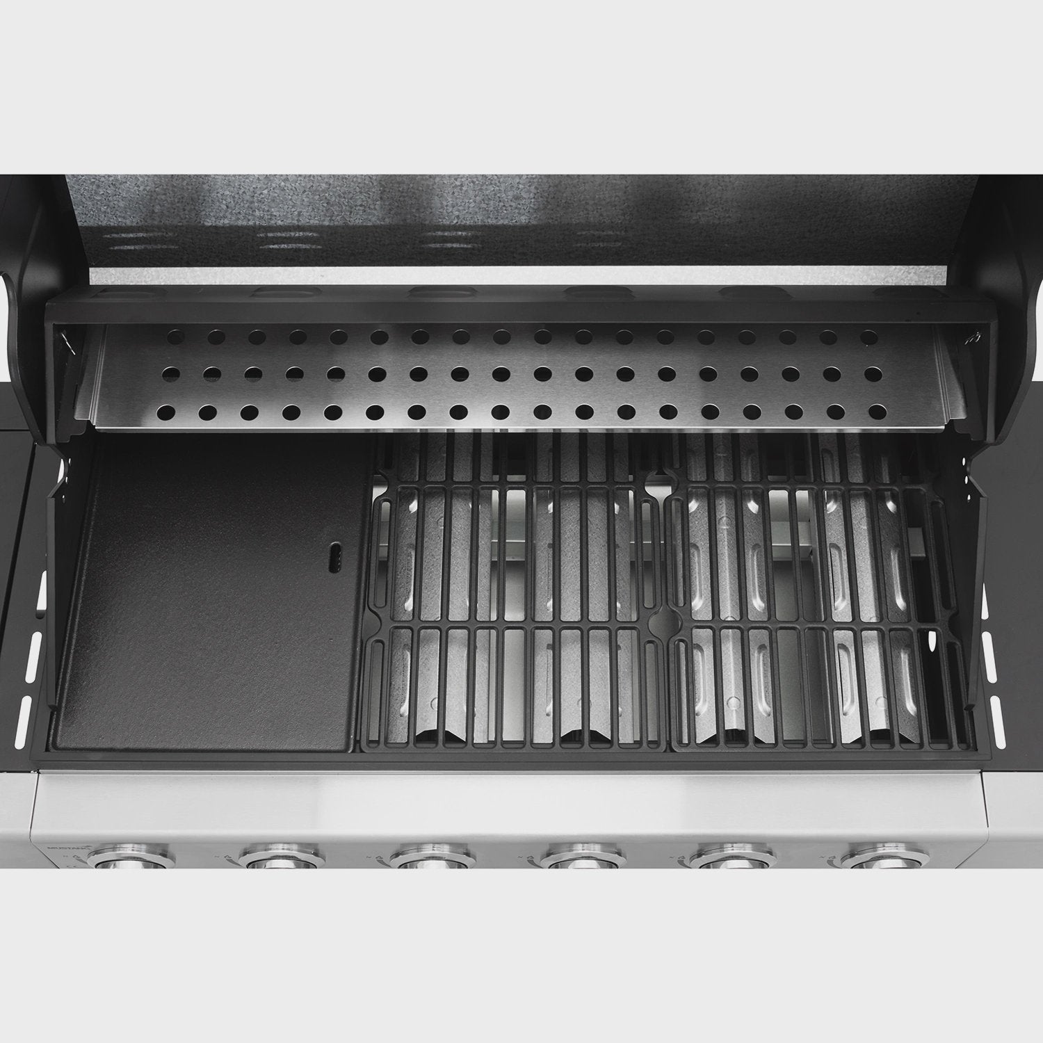 Gas Grill with 6 Burners, Side Burner, 78x38 cm Cooking Area