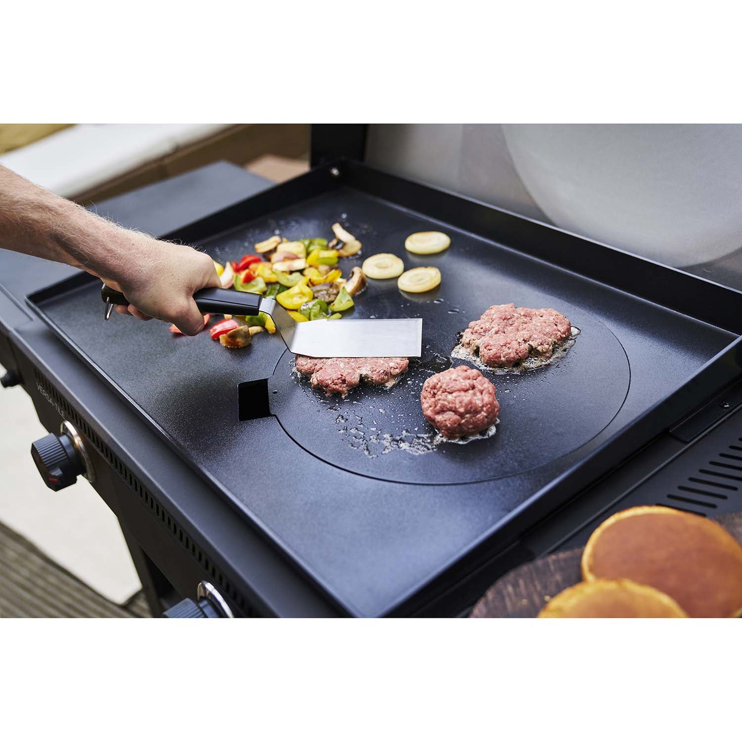 Gas-Powered Griddle with 3-in-1 System, 70x50 cm Cooking Area