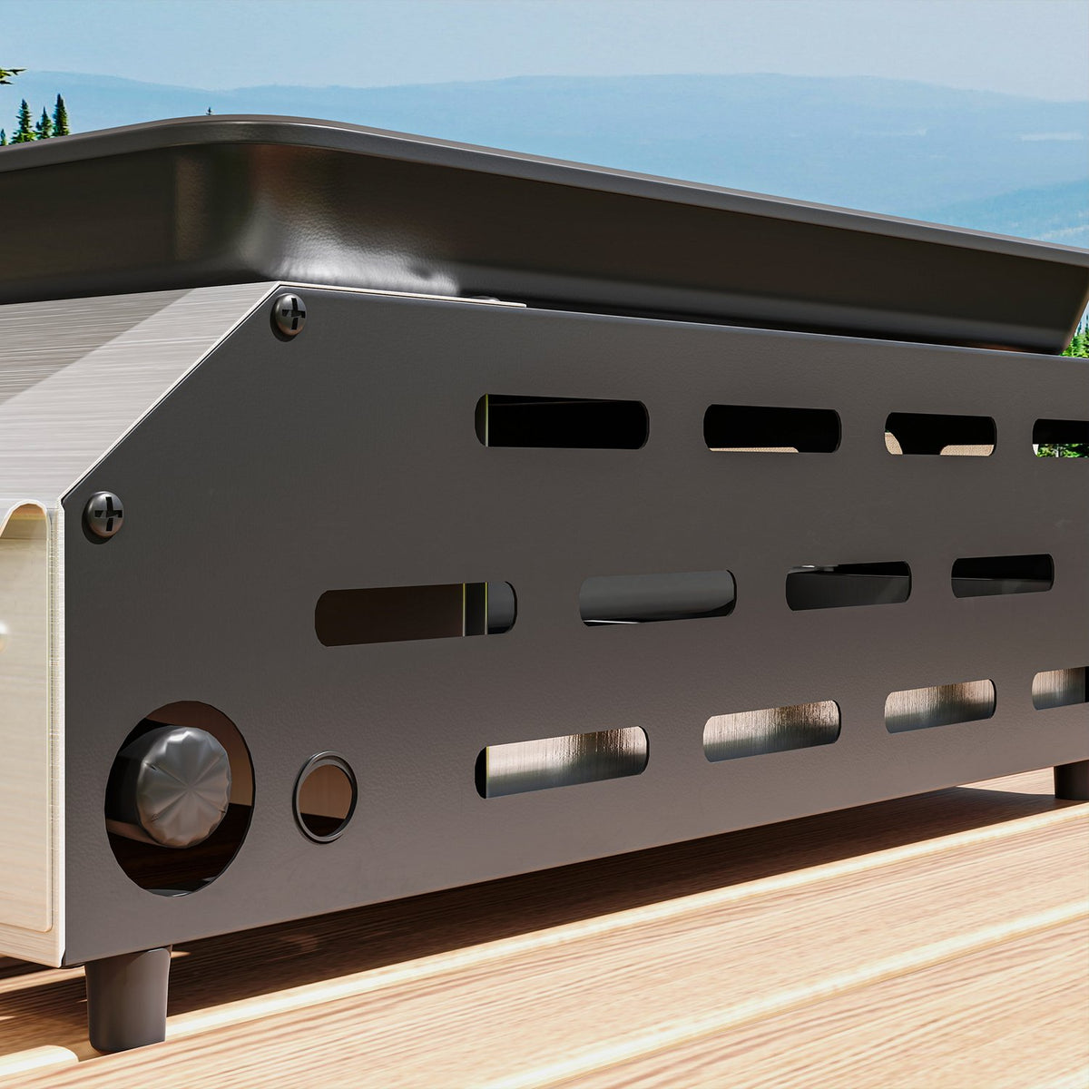 Gas grill 8000BTU/2.4 KW grill cart including 2 stainless steel burners pressure reducer gas hose adjustable legs hot plate, BBQ garden grill for balcony, camping grill 44 x 44.5 x 19 cm